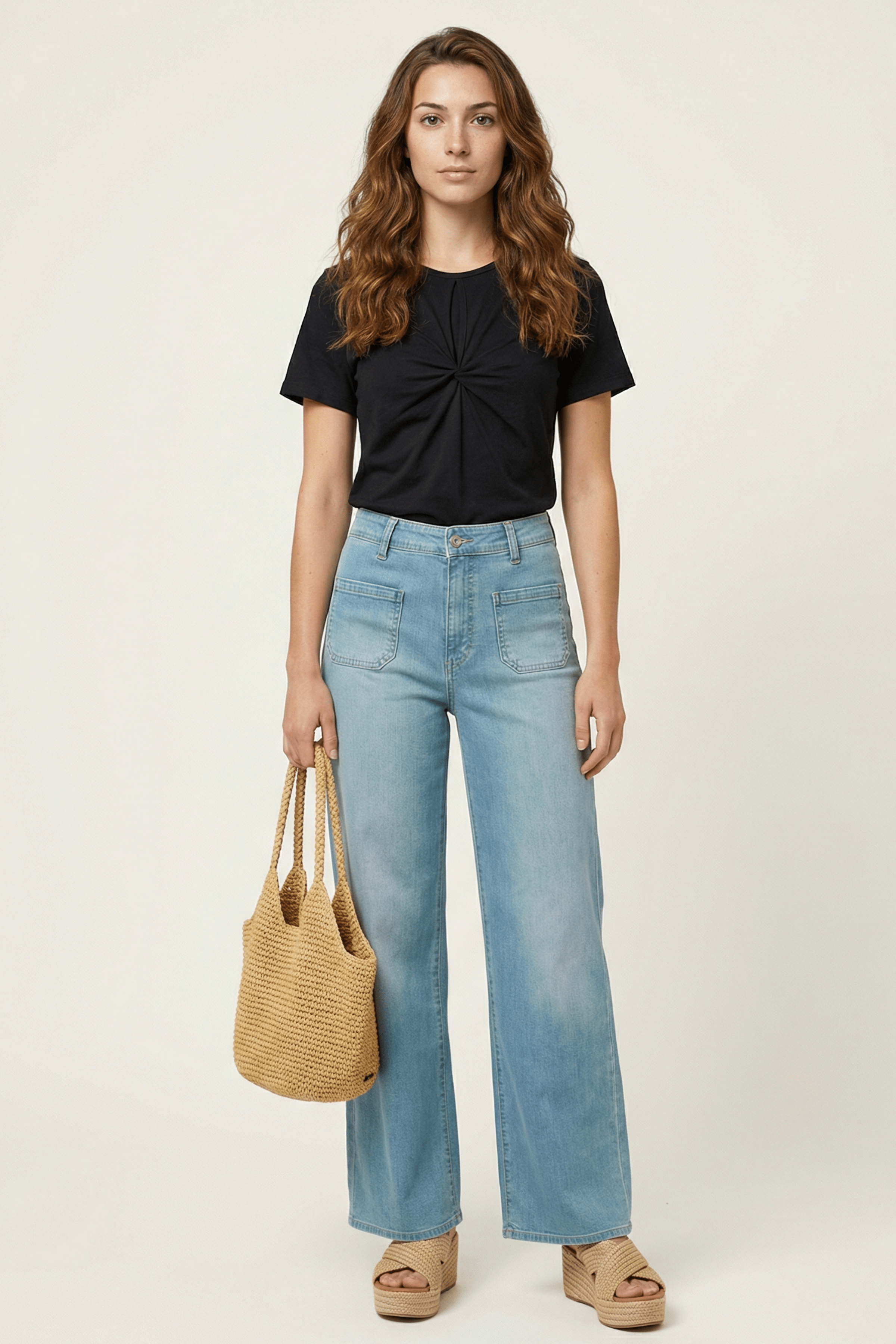 Camiseta negra lagrima con fruncido Lolitas&L - lolitasyl.com