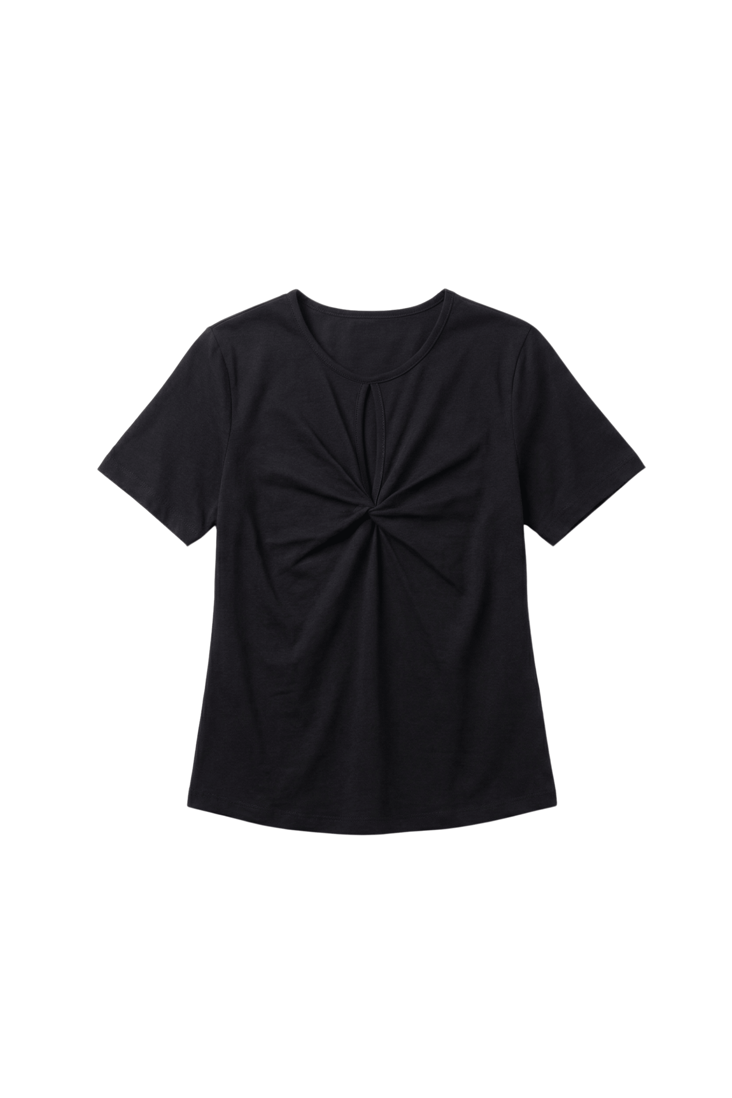 Camiseta negra lagrima con fruncido Lolitas&L - lolitasyl.com