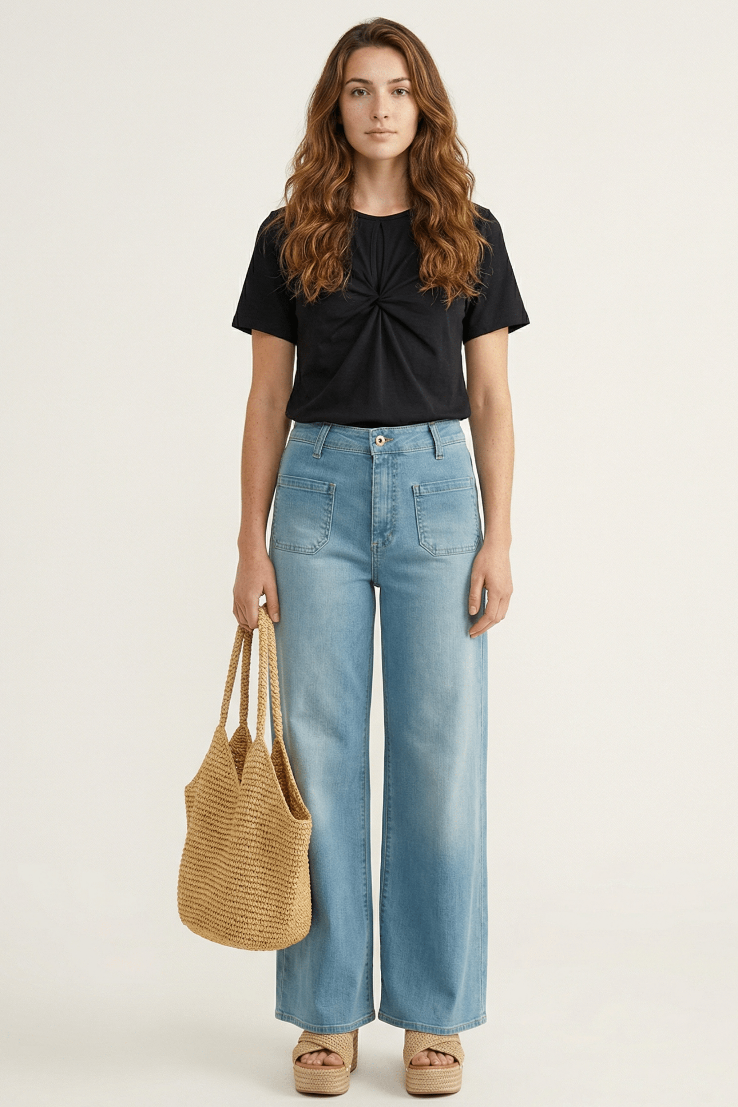 Camiseta negra lagrima con fruncido Lolitas&L - lolitasyl.com