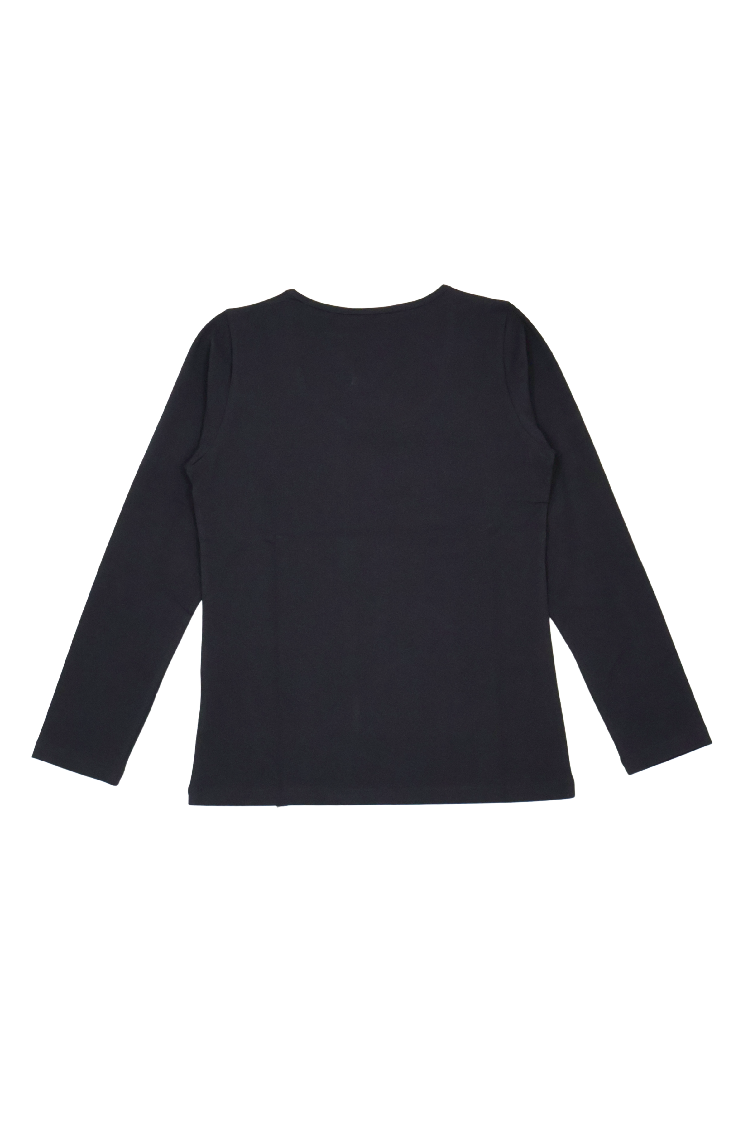 Camiseta negra con perro bordado de flecos manga larga Lolitas&L