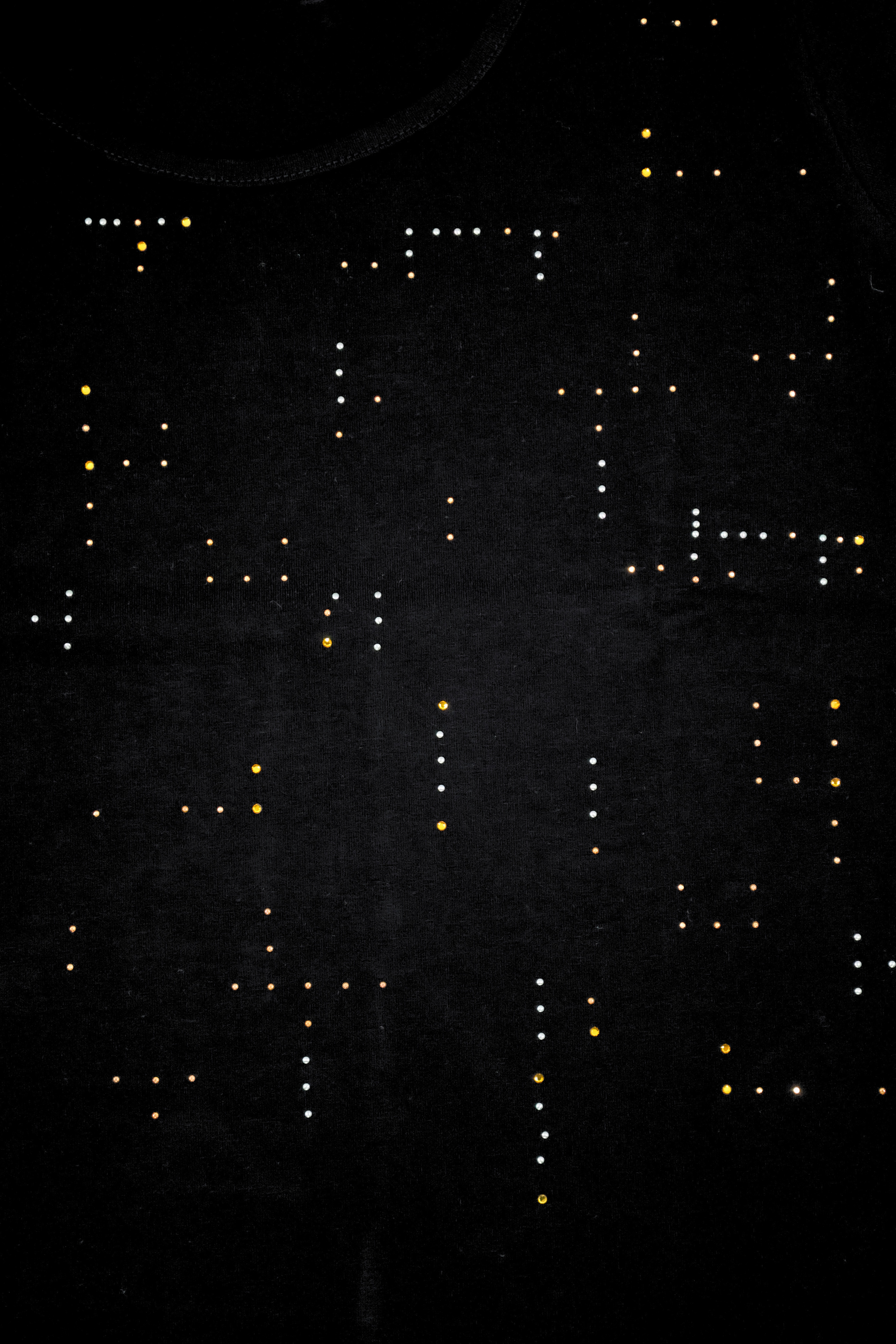 Camiseta negra con strass multicolor manga larga Lolitas&L