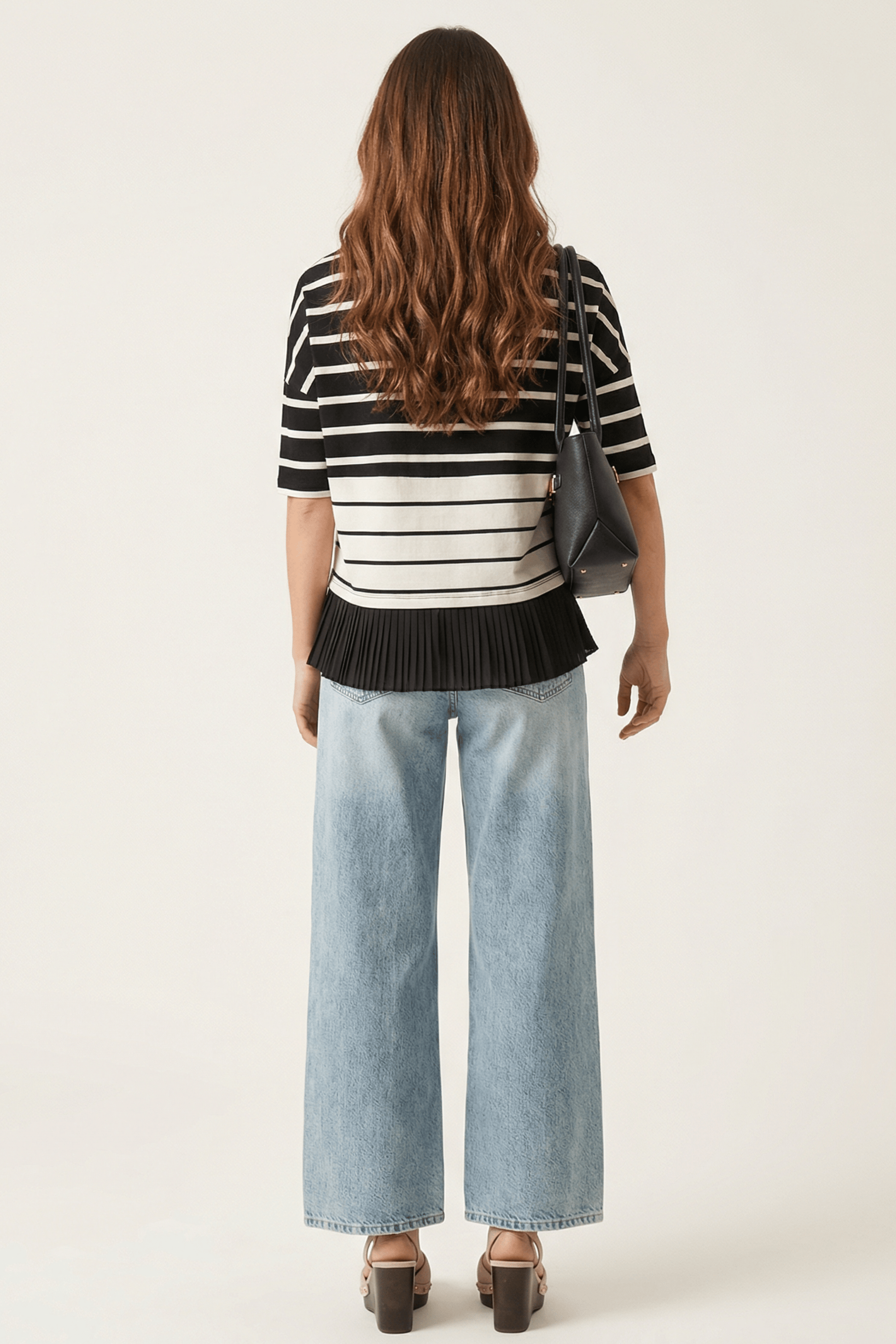 Camiseta negra y blanca multi rayas Lolitas&L - lolitasyl.com