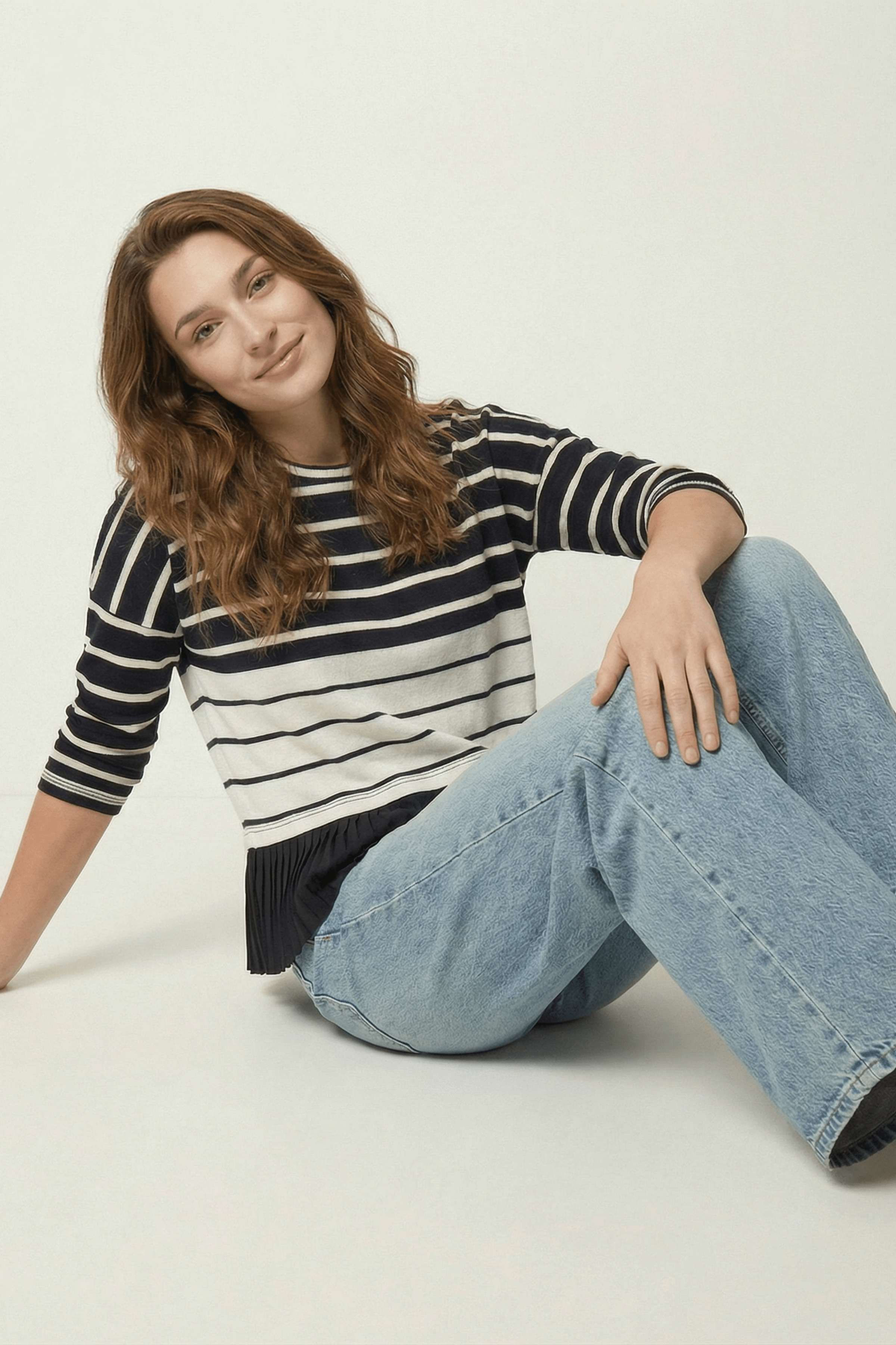 Camiseta negra y blanca multi rayas Lolitas&L - lolitasyl.com