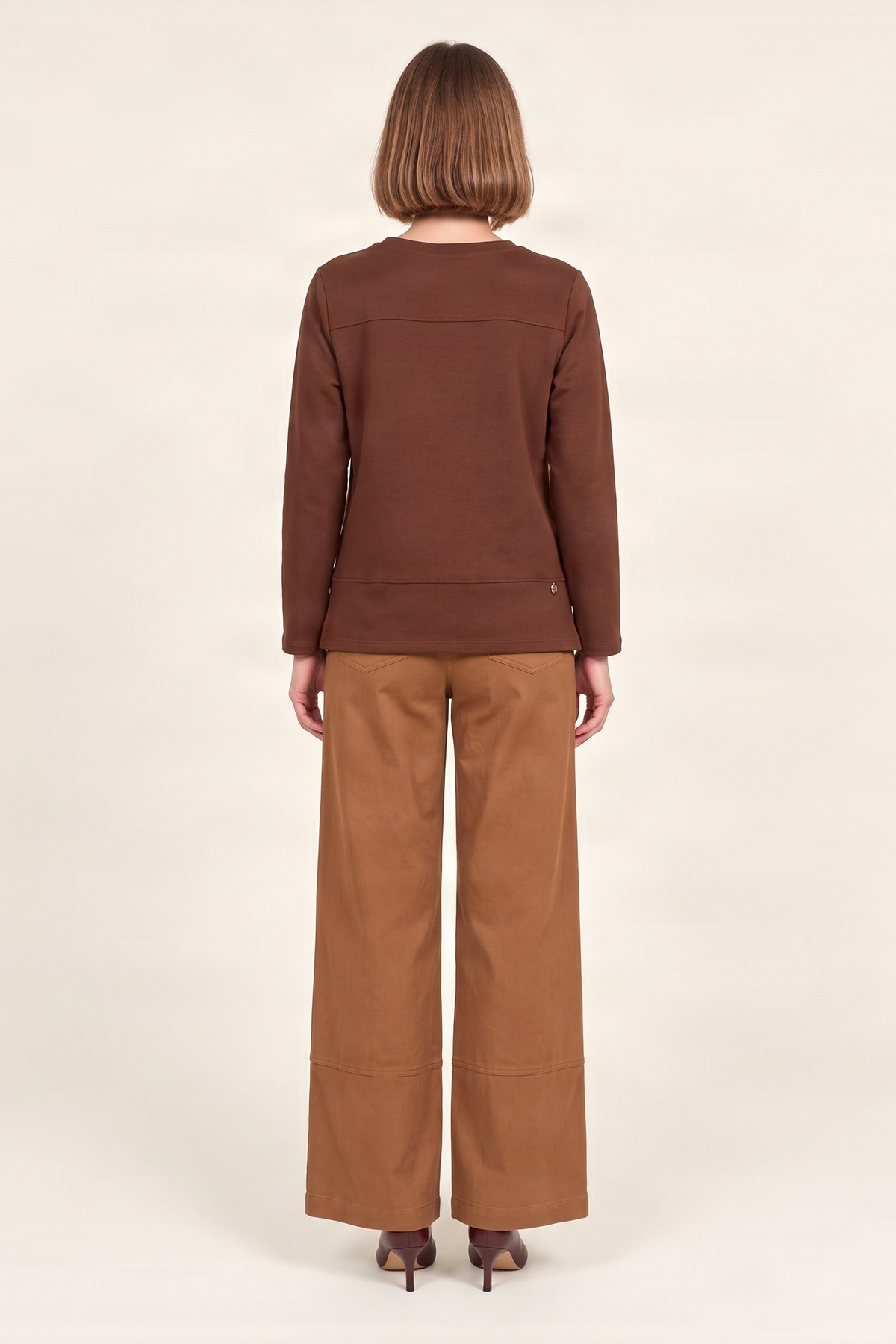 Camiseta de punto marron con botones dorados Lolitas&L