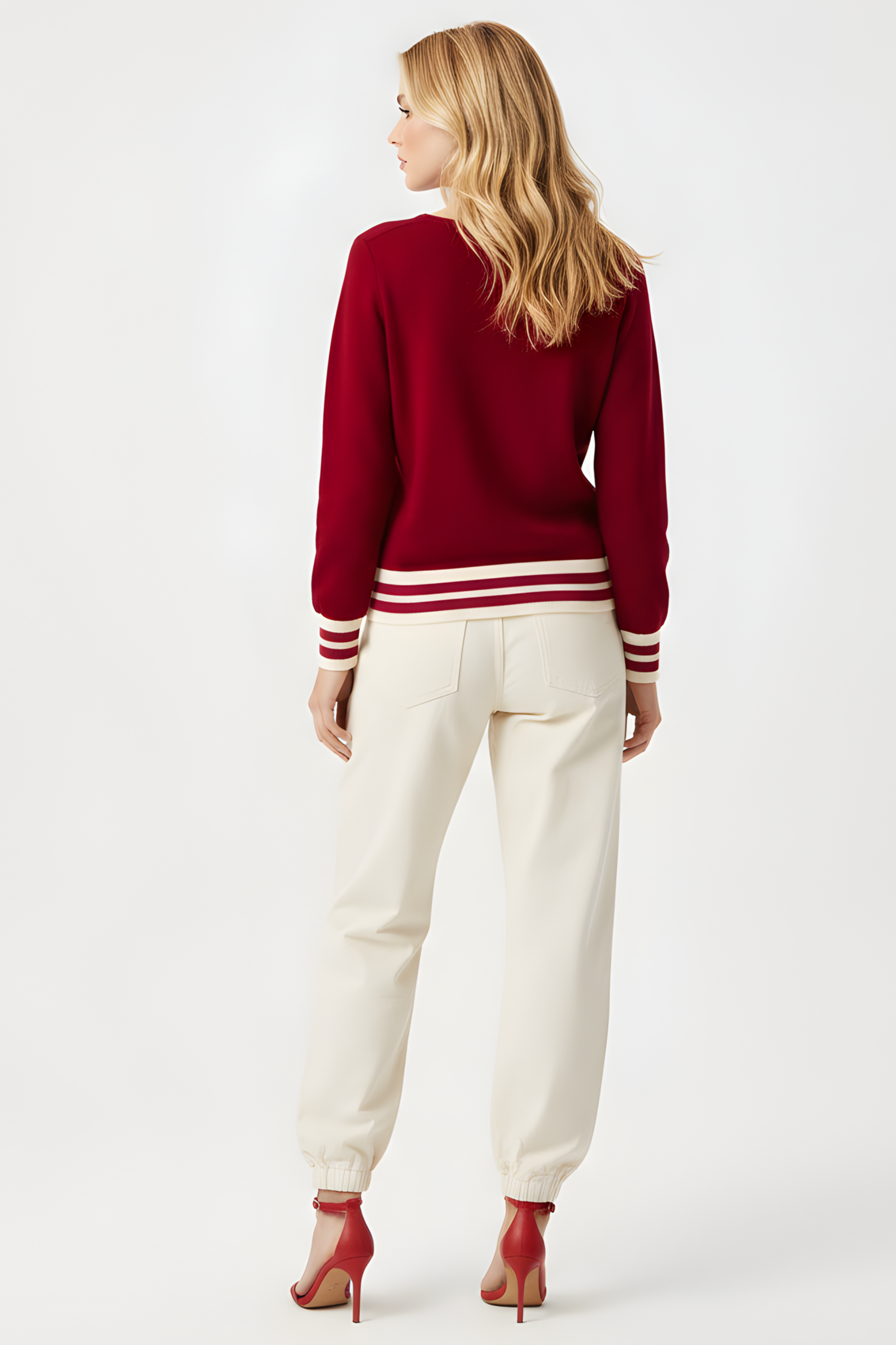 Camiseta de punto roja con elasticos y bordado osito Lolitas&L