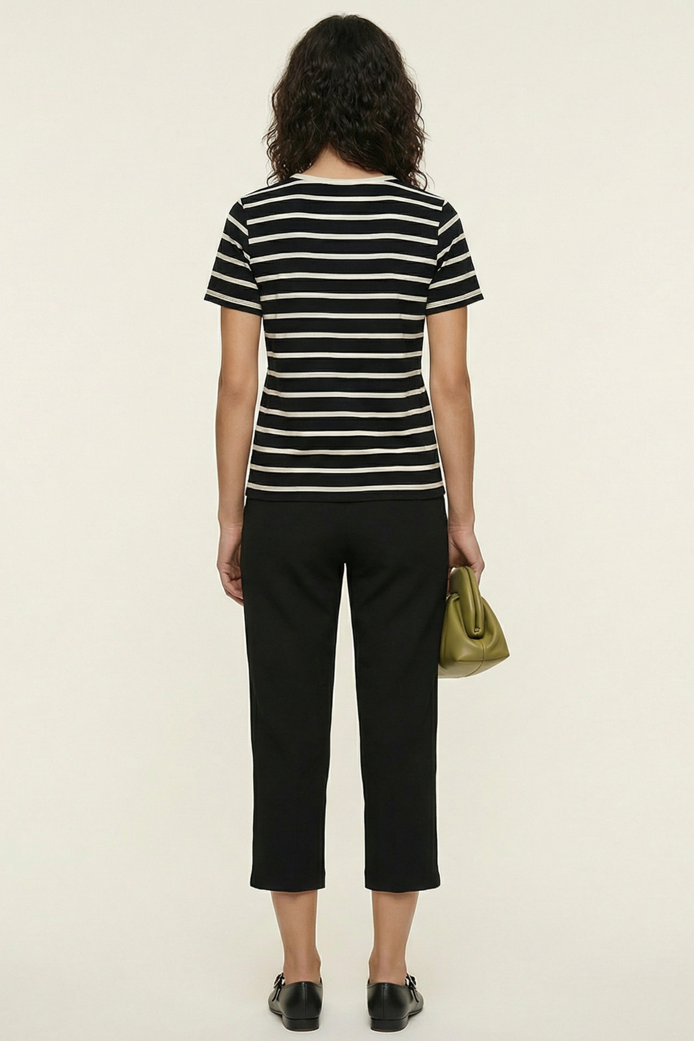 Camiseta de rayas abnotonada de manga corta Lolitas&L