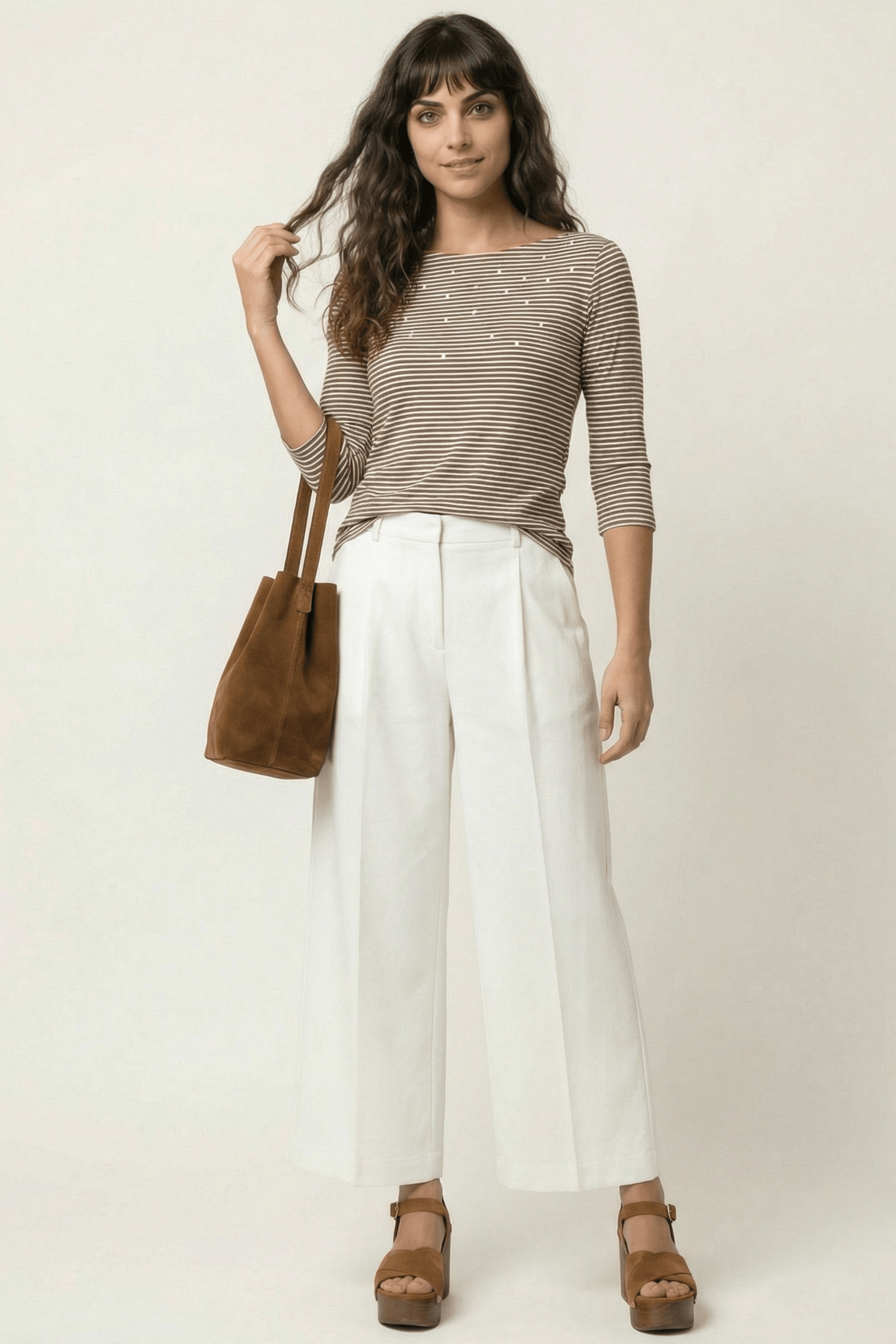 Camiseta rayas negras detalle perlas en delantero Lolitas&L - lolitasyl.com