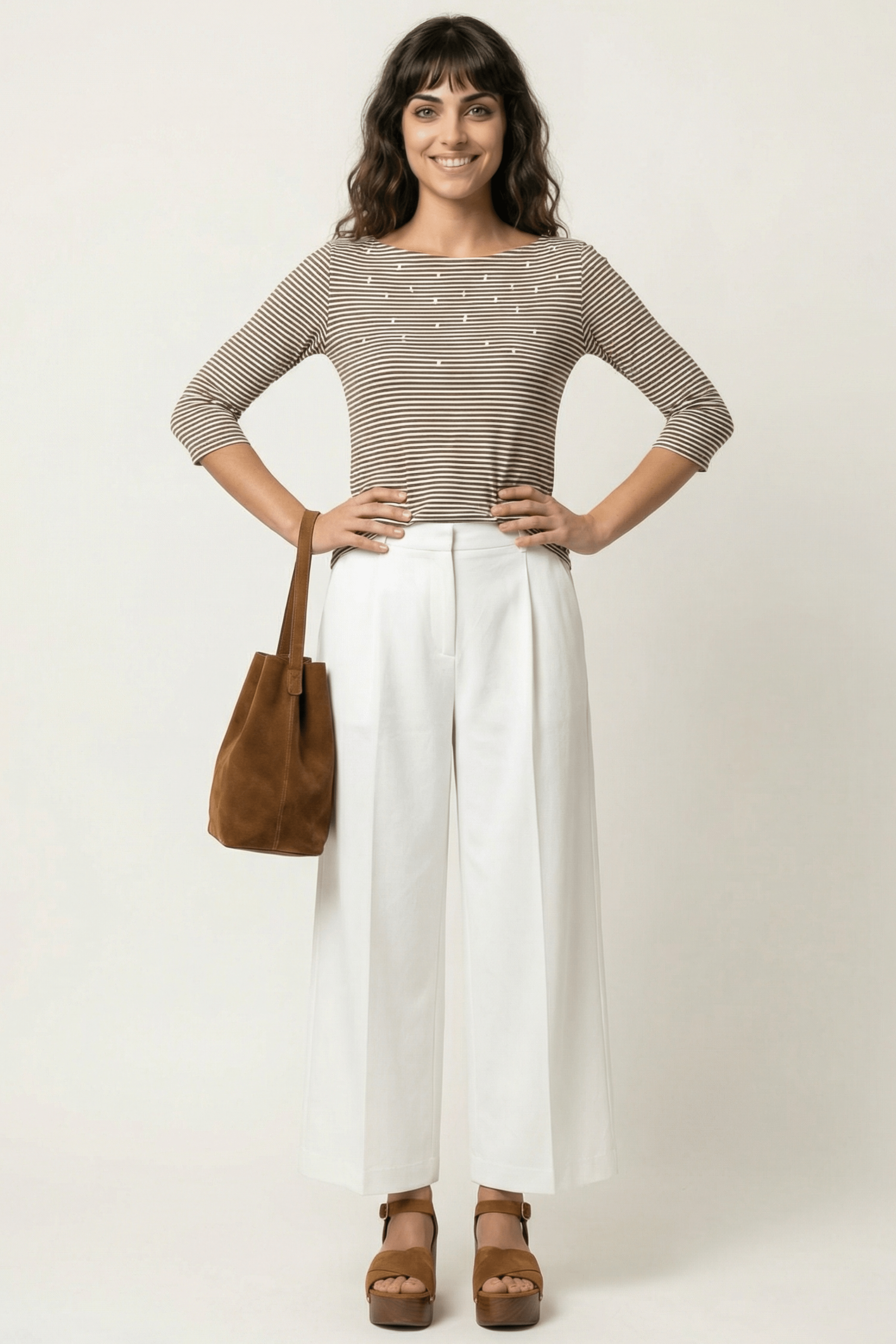 Camiseta rayas negras detalle perlas en delantero Lolitas&L - lolitasyl.com