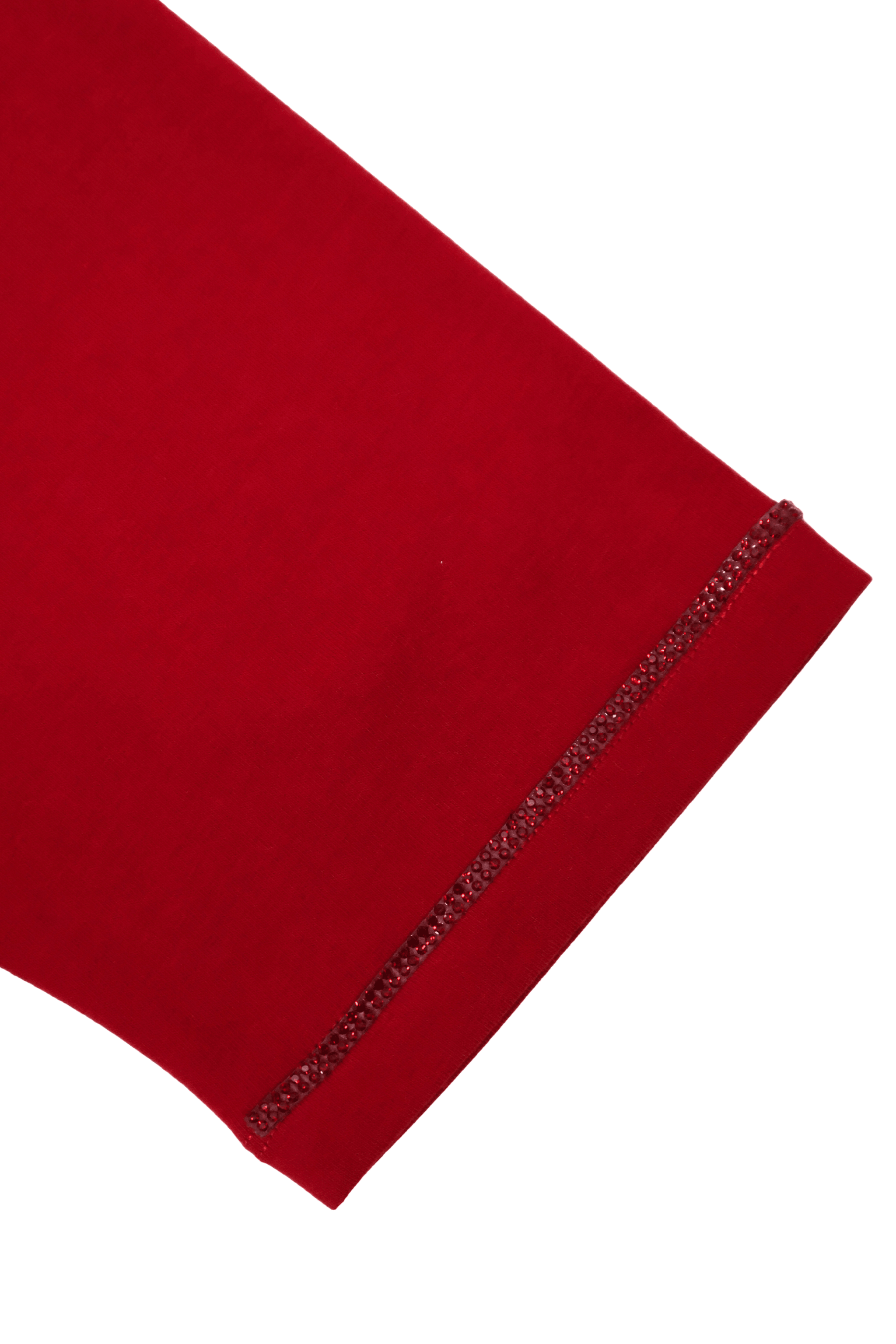 Camiseta roja escote en uve con strass Lolitas&L - lolitasyl.com