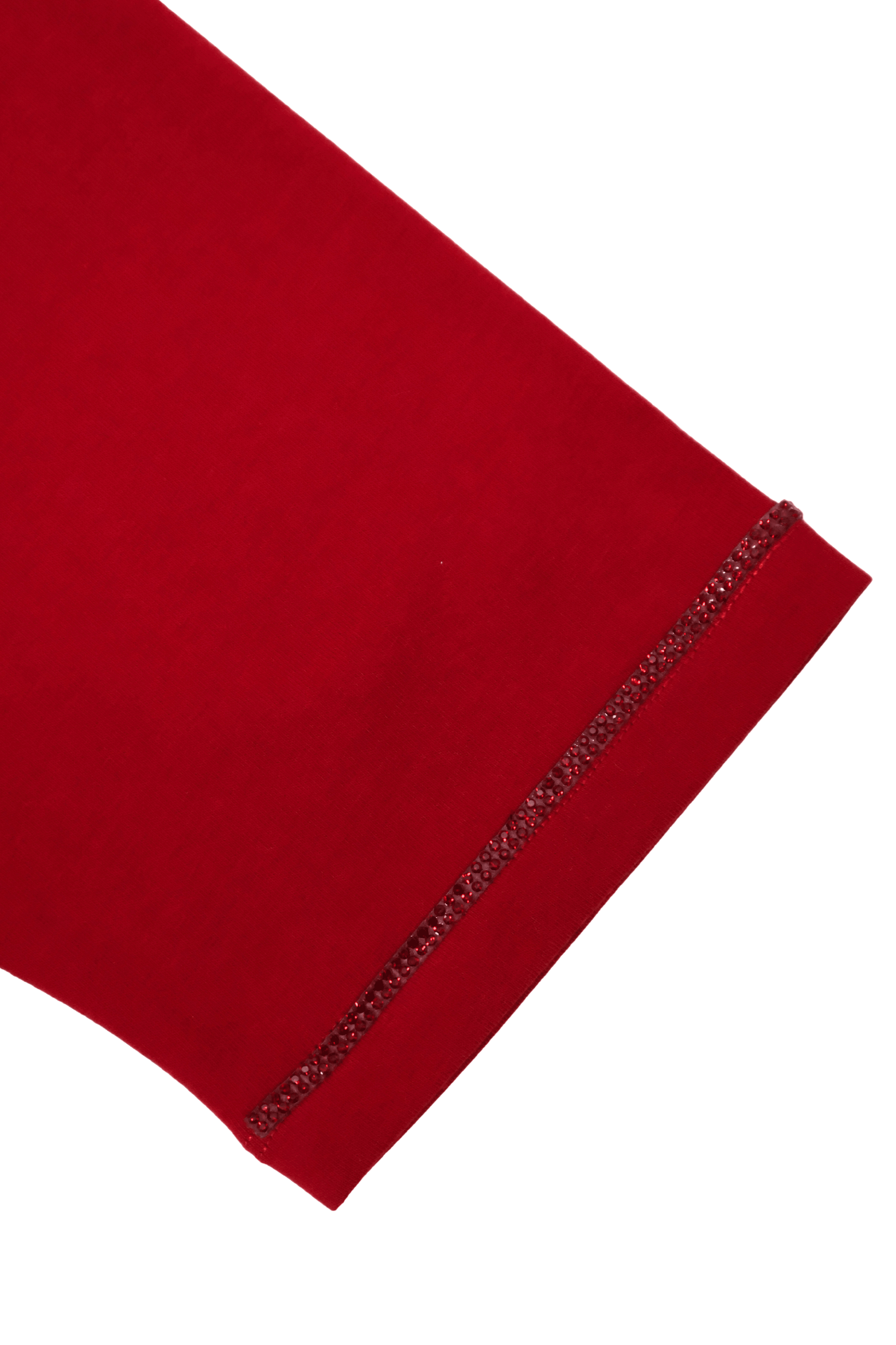 Camiseta roja escote en uve con strass Lolitas&L - lolitasyl.com