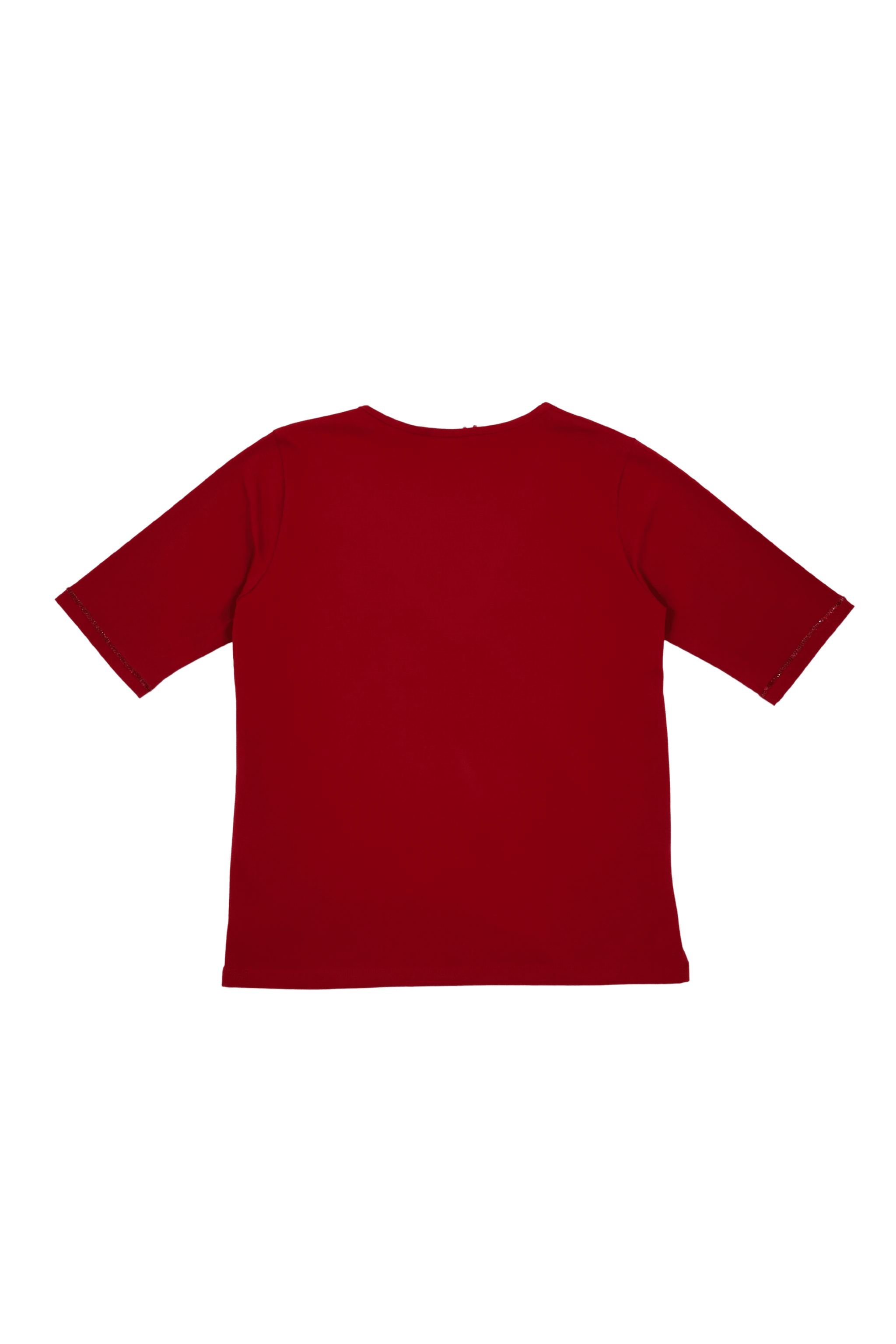 Camiseta roja escote en uve con strass Lolitas&L - lolitasyl.com