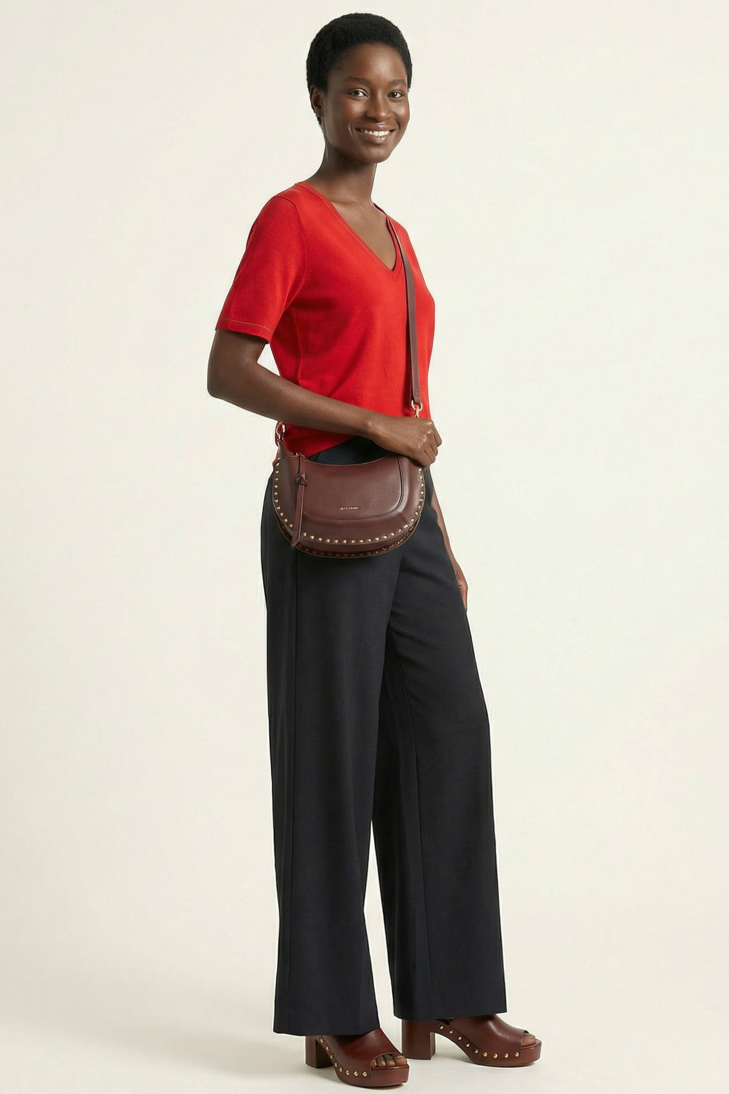 Camiseta roja escote enuve con strass Lolitas&L