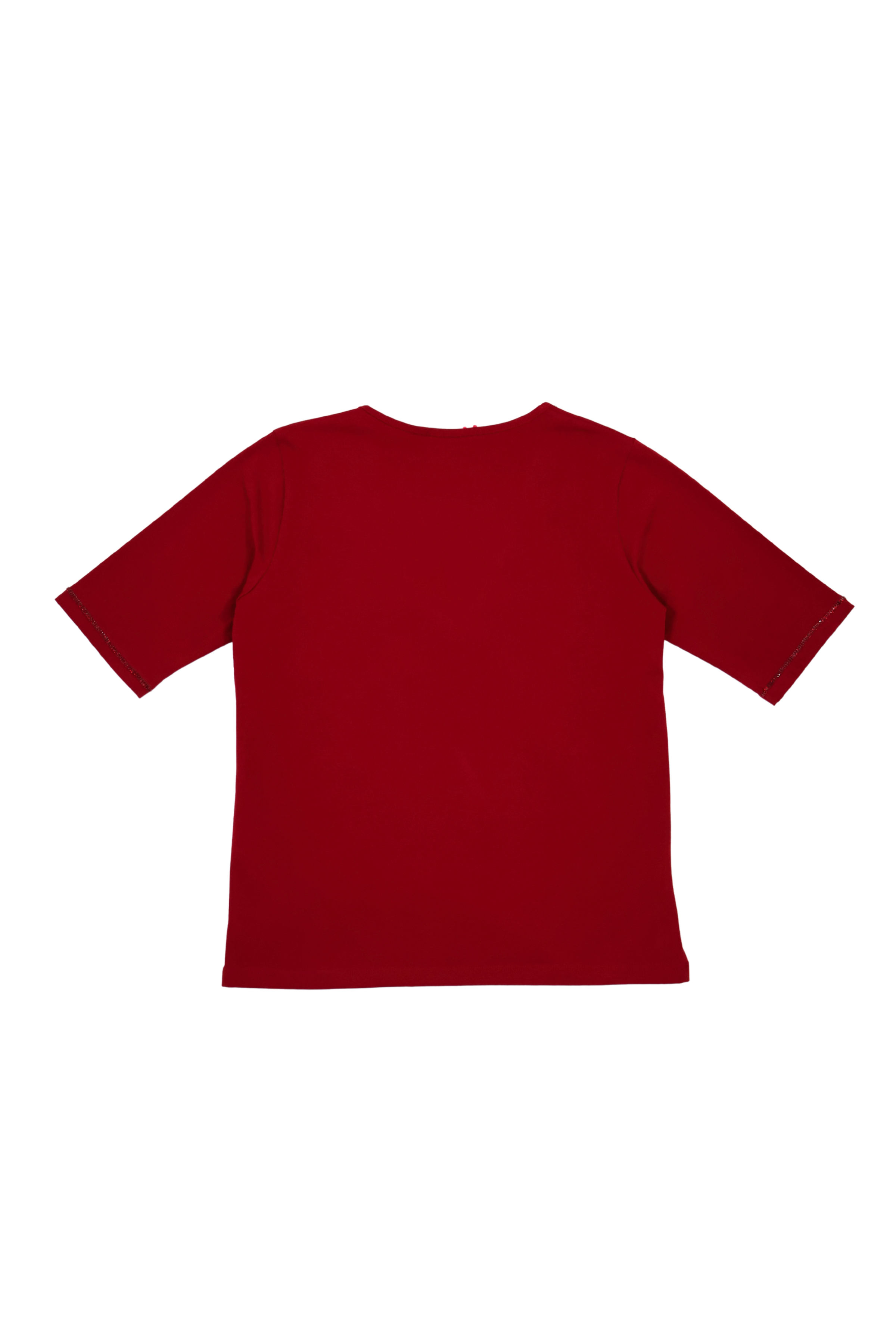 Camiseta roja escote enuve con strass Lolitas&L