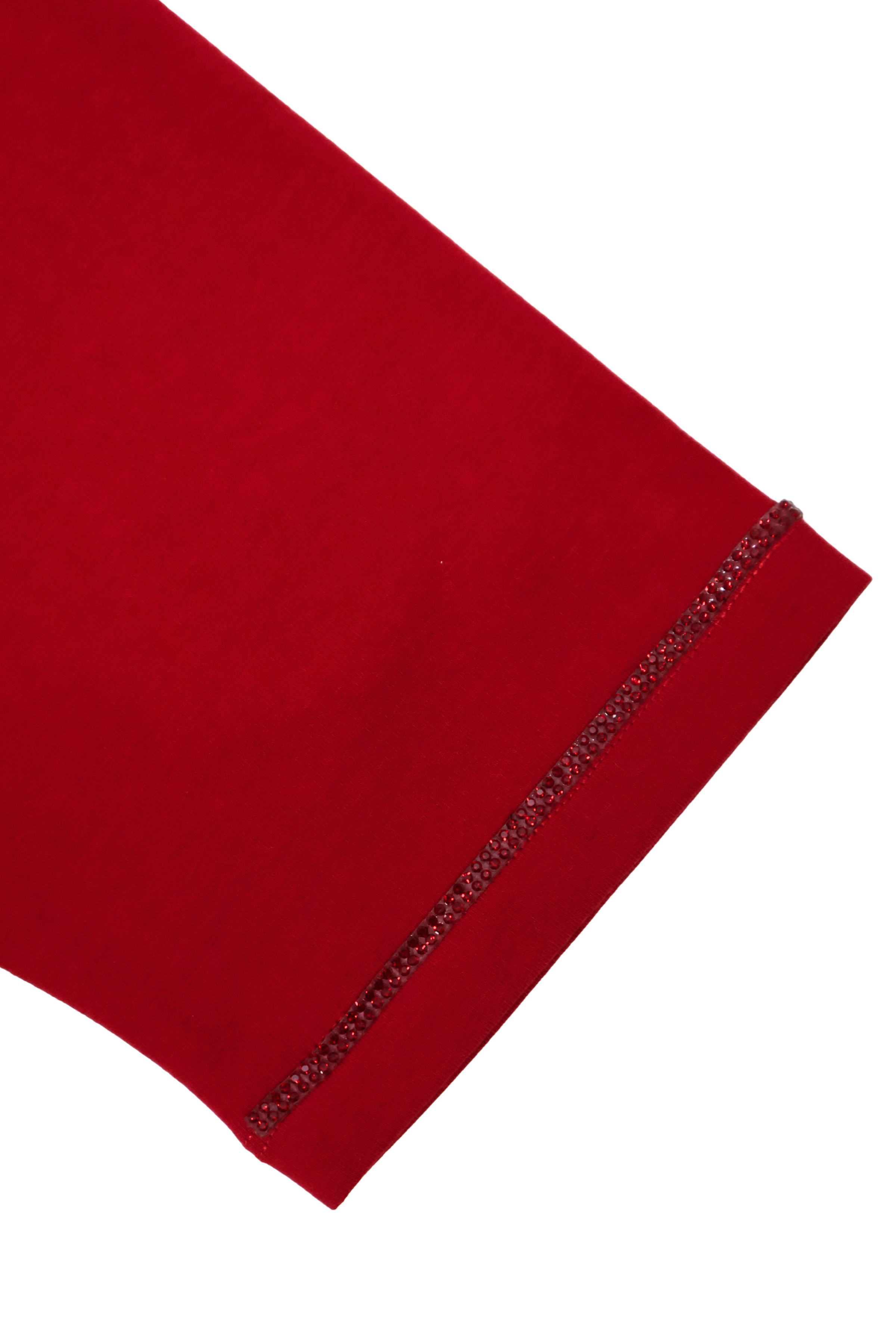 Camiseta roja escote enuve con strass Lolitas&L