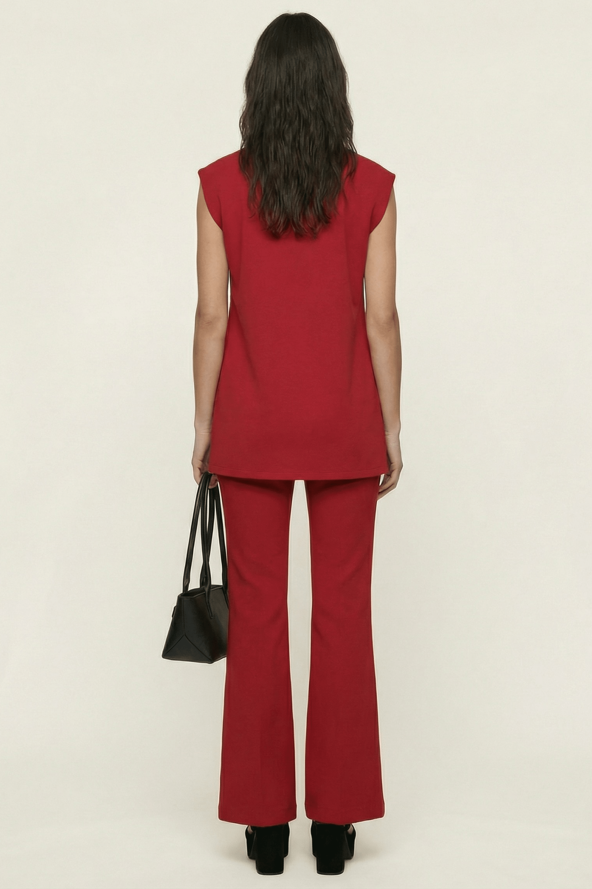 Camiseta roja escote uve sin mangas Lolitas&L - lolitasyl.com