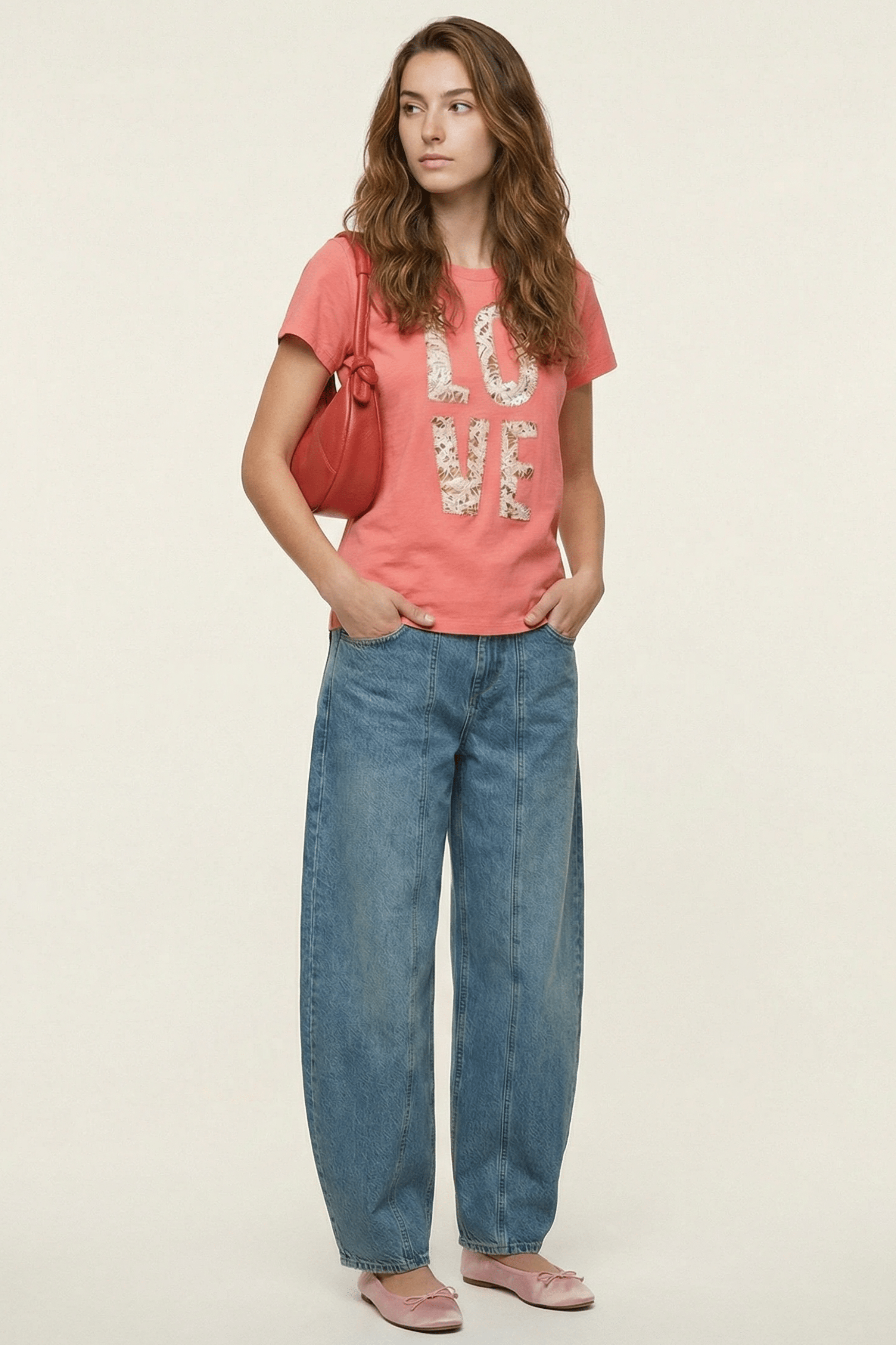 Camiseta rosa bordado LOVE grogre Lolitas&L - lolitasyl.com