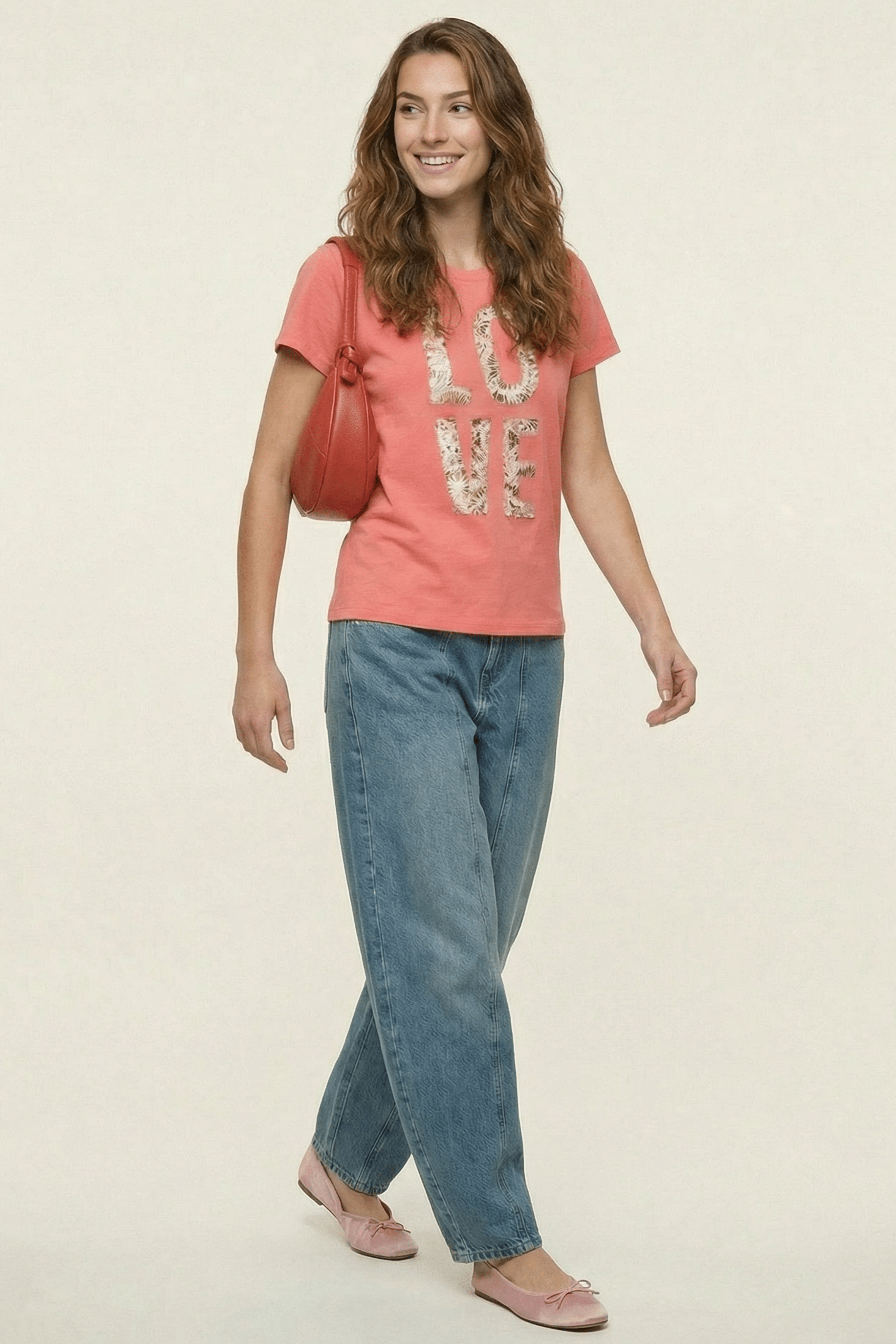 Camiseta rosa bordado LOVE grogre Lolitas&L - lolitasyl.com