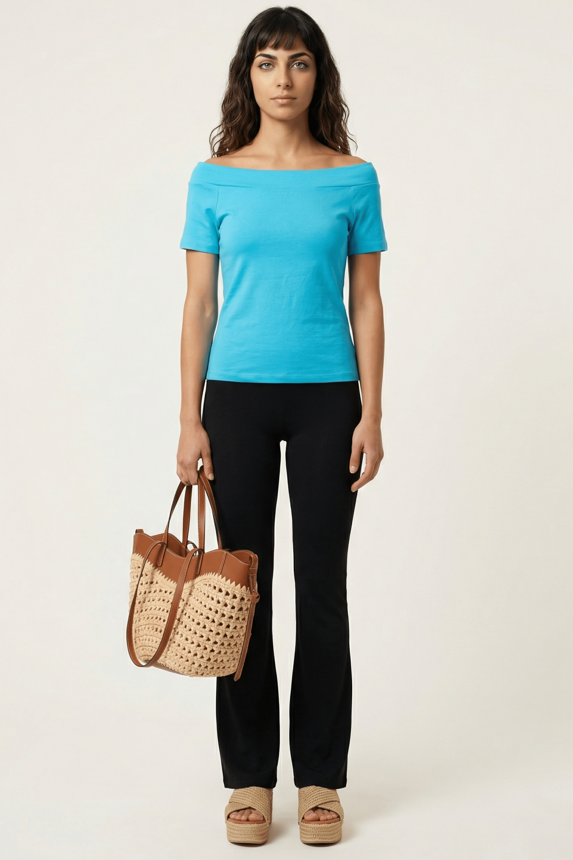 Camiseta turquesa bardot Lolitas&L - lolitasyl.com