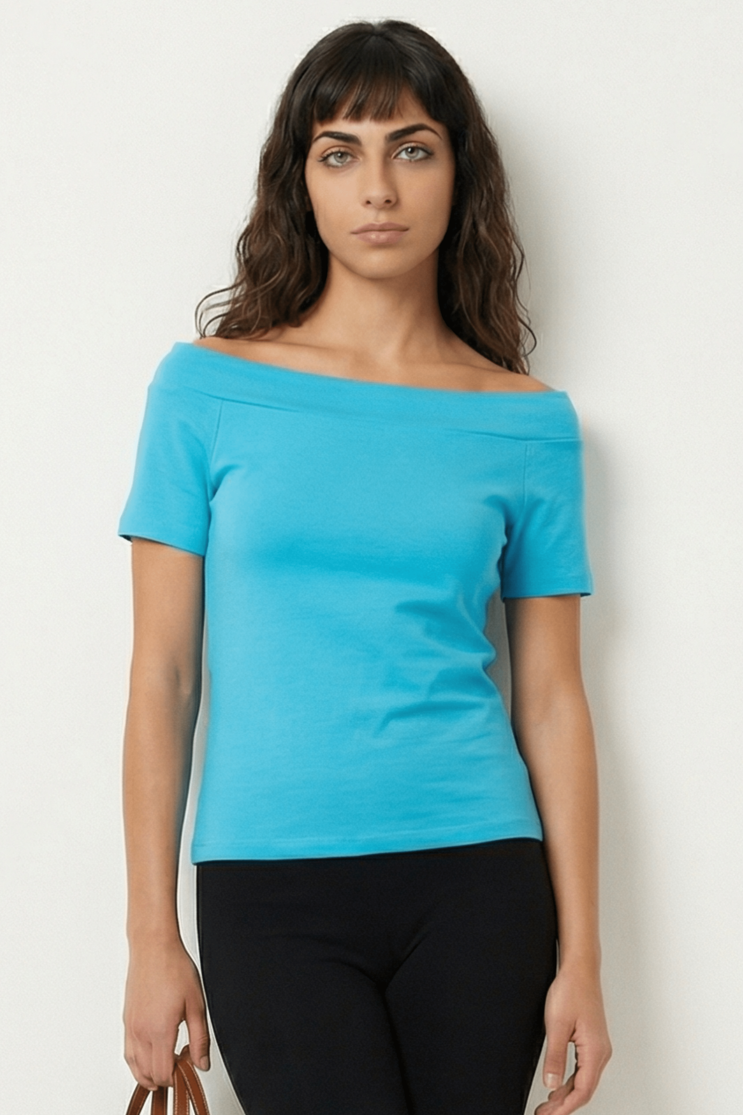 Camiseta turquesa bardot Lolitas&L - lolitasyl.com