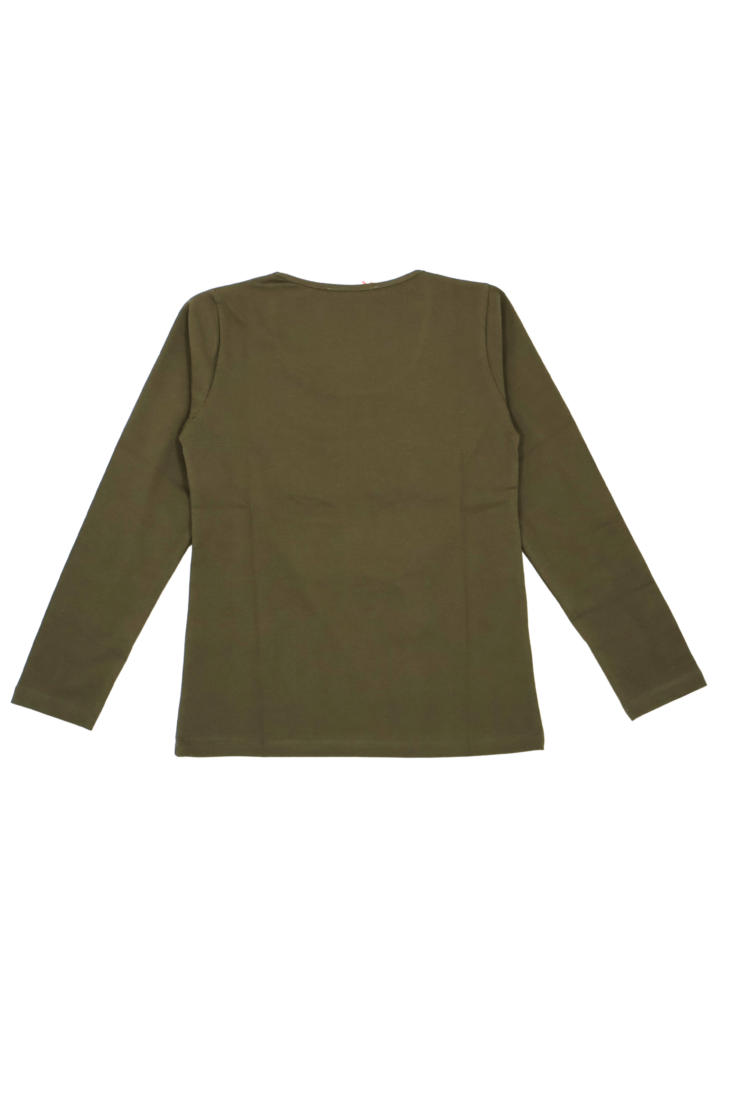 Camiseta verde con bordado sneakers manga larga Lolitas&L - lolitasyl.com