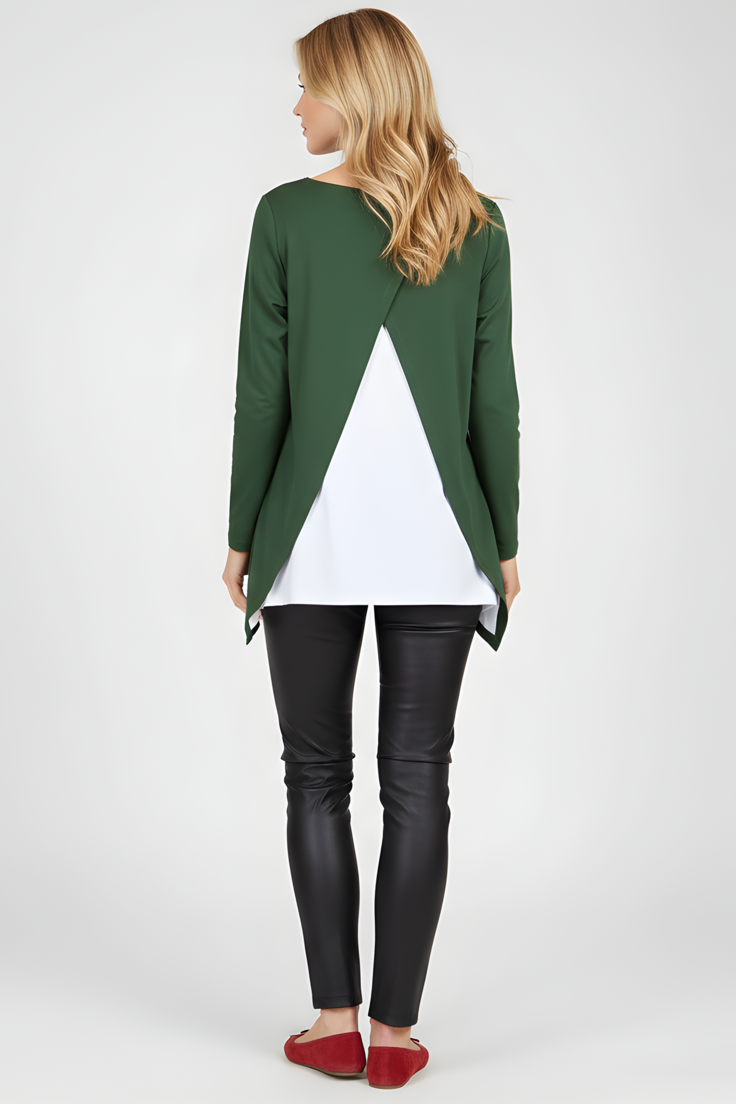 Camiseta verde con girafa strass de manga larga Lolitas&L