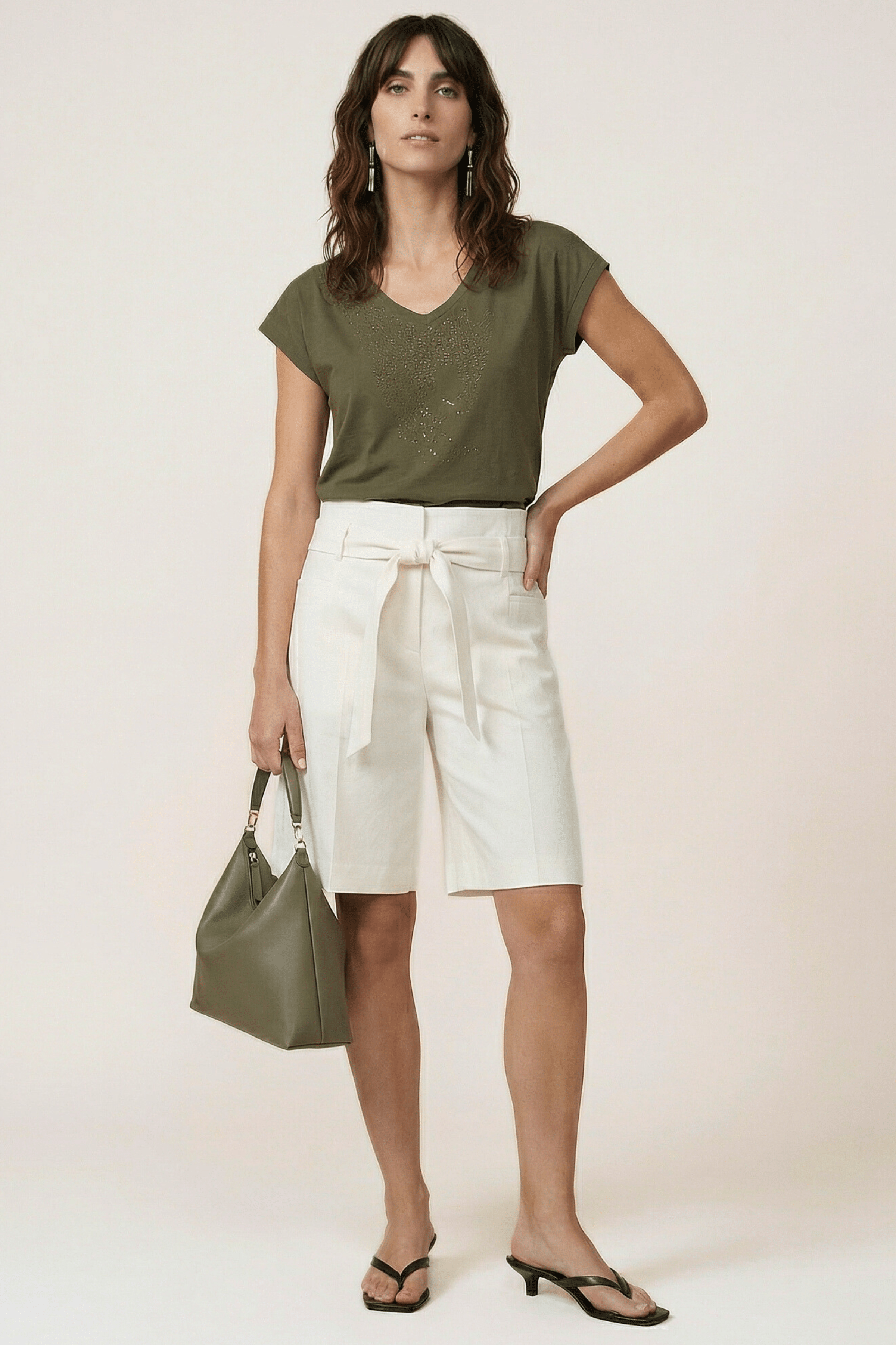 Camiseta verde militar strass tigre Lolitas&L - lolitasyl.com