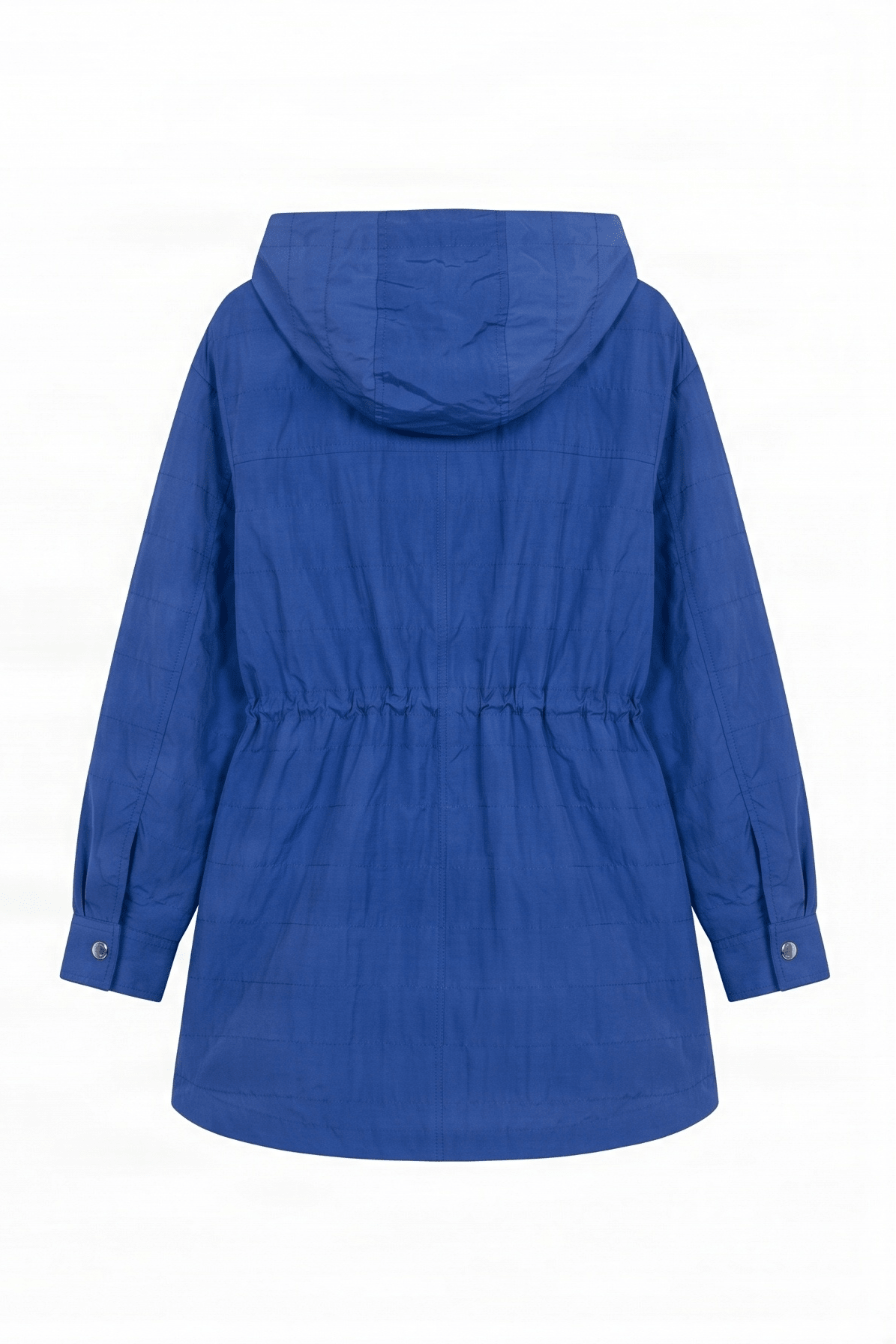 Cazadora azul bordada ajustada en la cintura y capucha Lolitas&L - lolitasyl.com