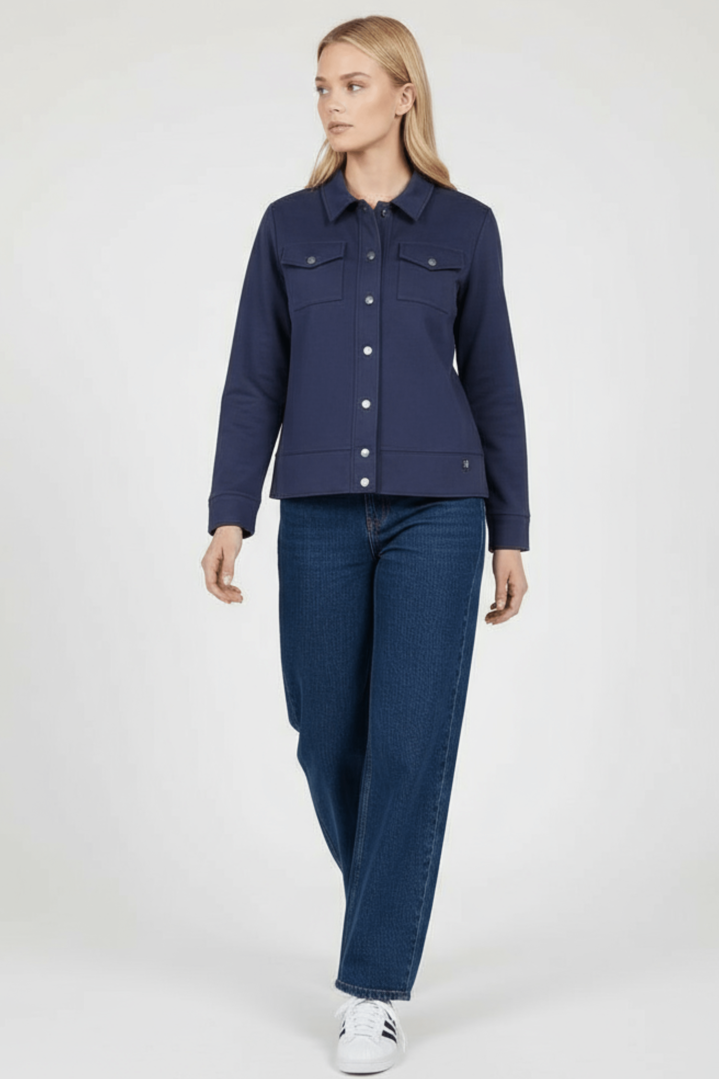 Chaqueta azul marino antelina con automaticos Lolitas&L - lolitasyl.com