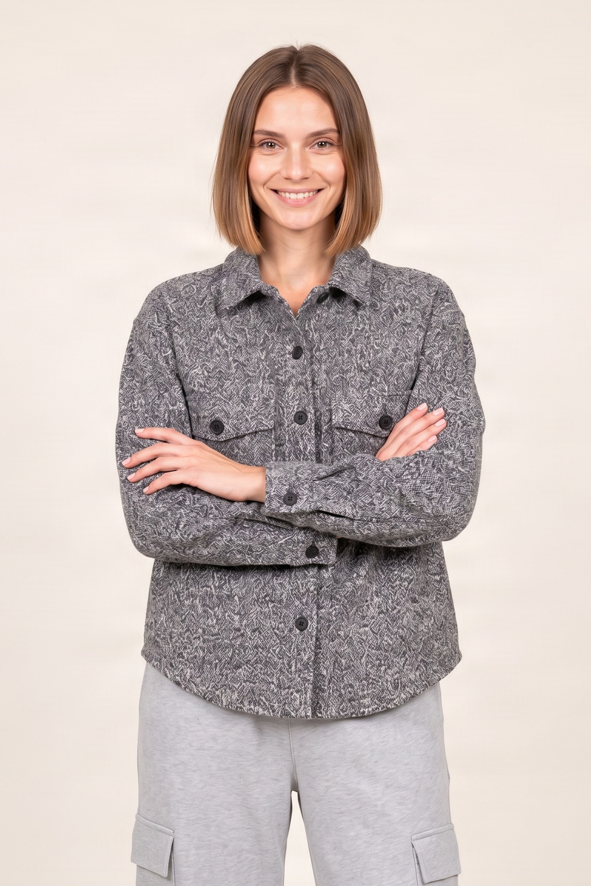Sobrecamisa Gris Vigoré en Algodón – Lolitas&L