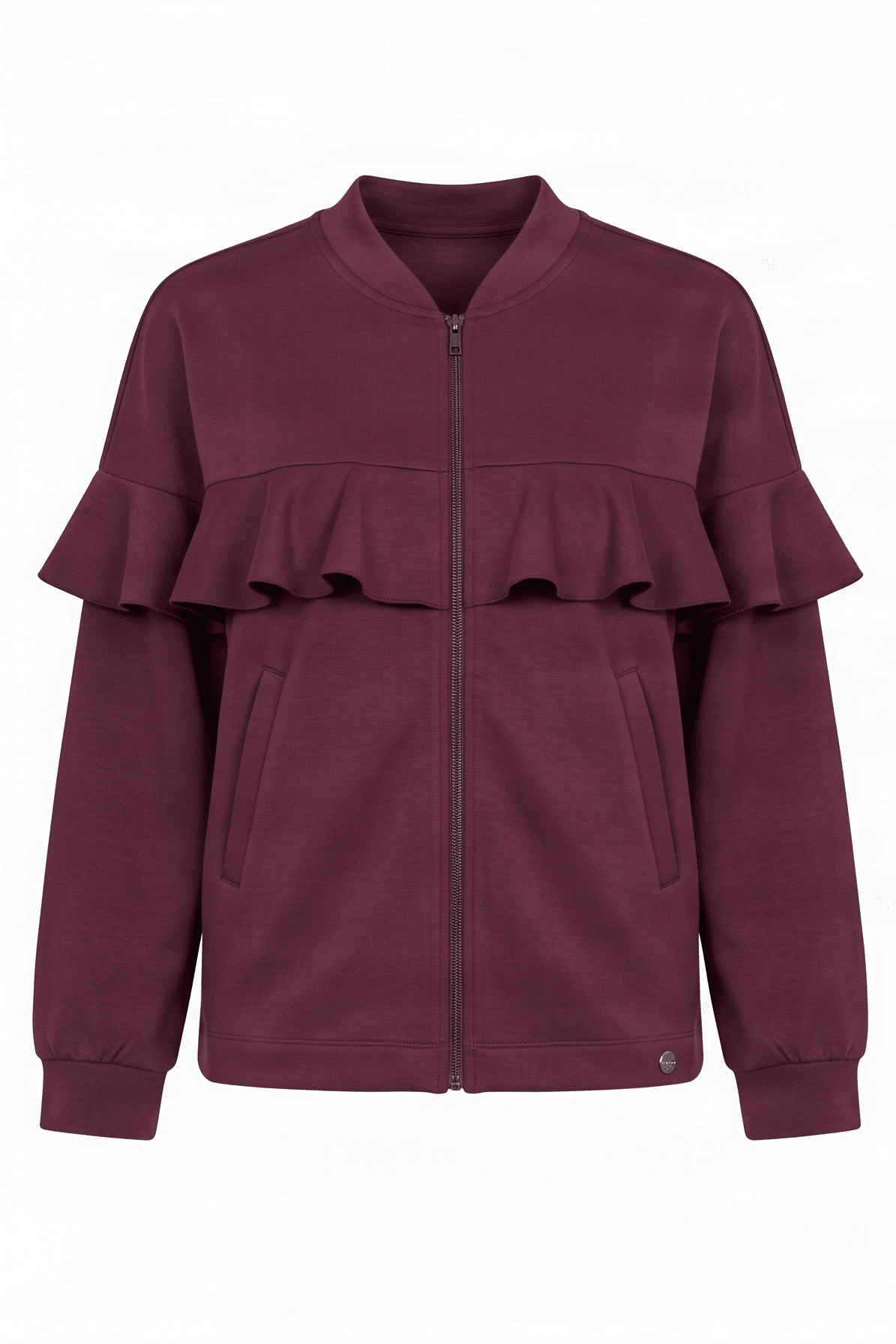 Chaqueta cereza con cremallera y volantes Lolitas&L - lolitasyl.com