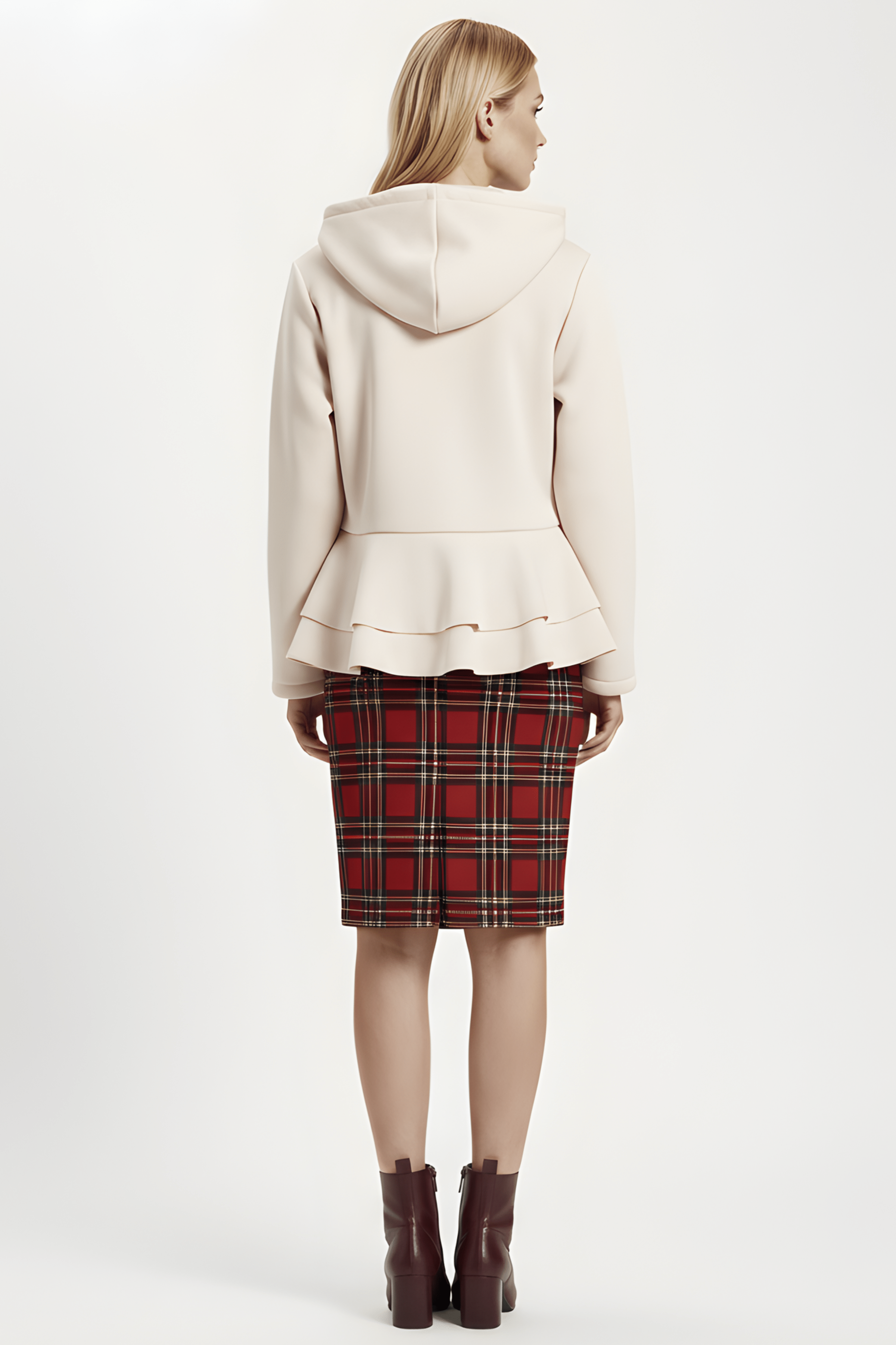 Chaqueta crema capucha con cremallera y manga larga Lolitas&L - lolitasyl.com