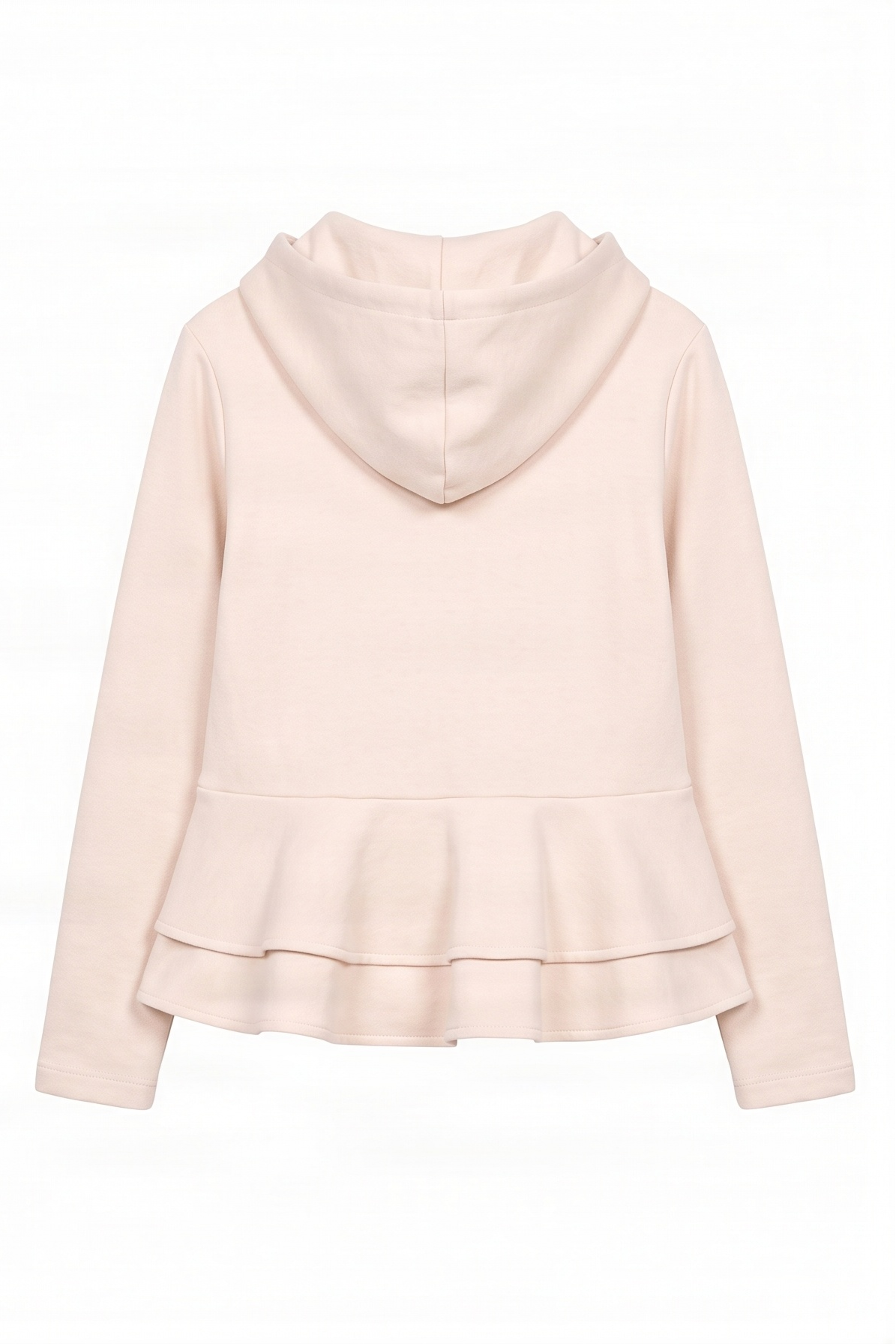 Chaqueta crema capucha con cremallera y manga larga Lolitas&L