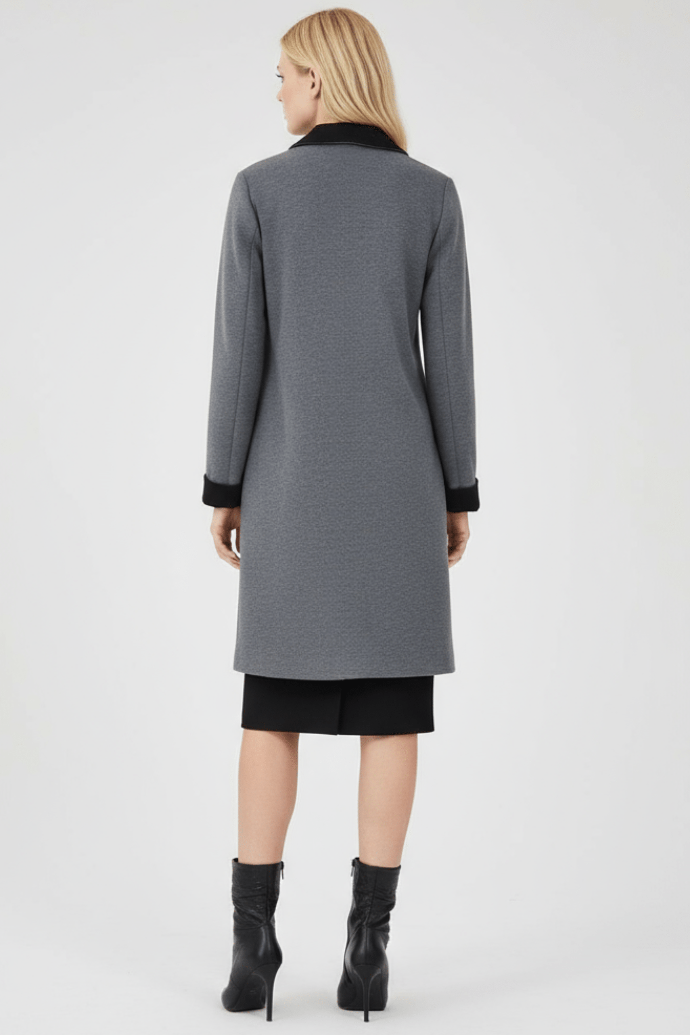 Chaqueta gris larga duplo sin botones Lolitas&L - lolitasyl.com