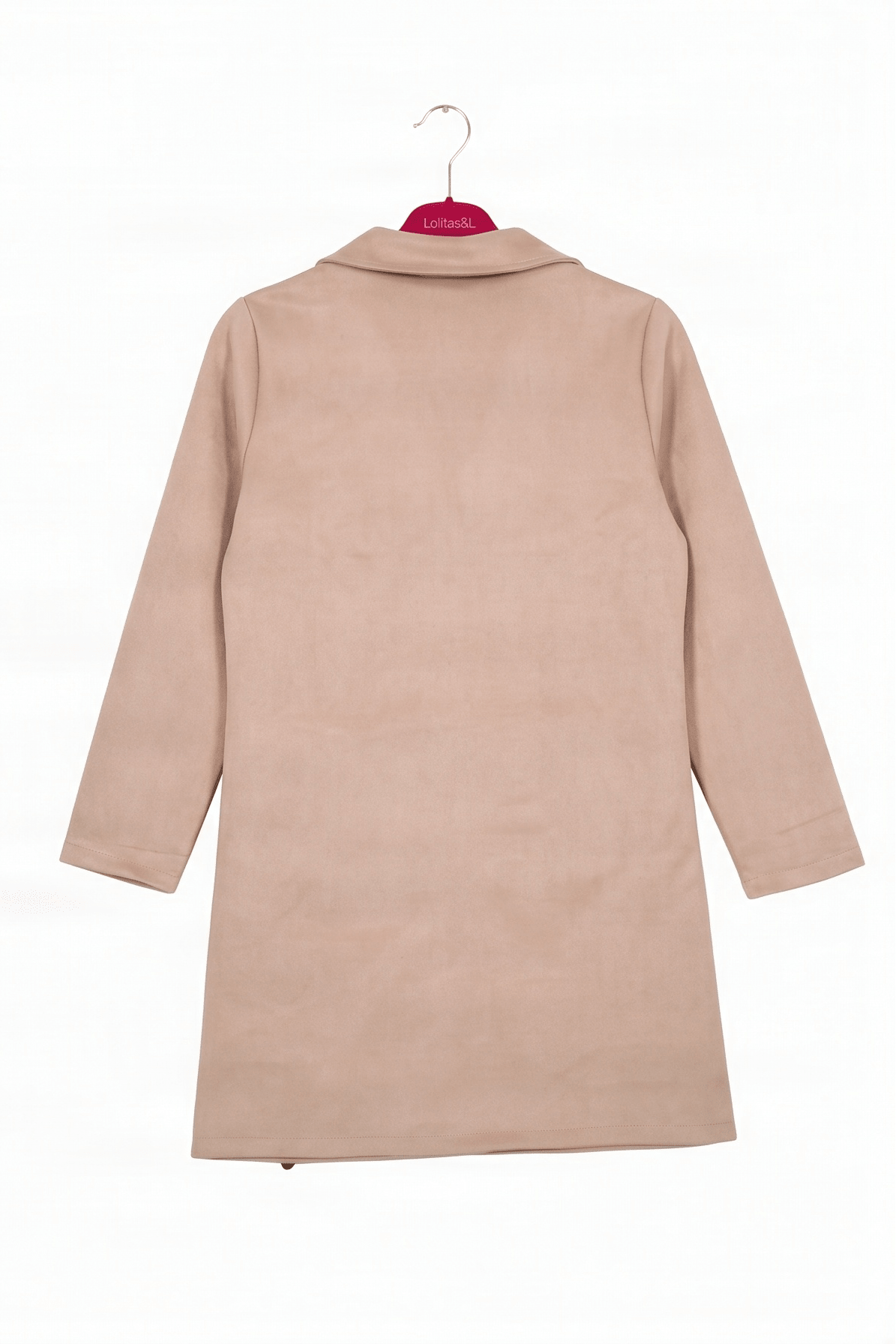 Chaqueta Larga de Antelina Beige Preloved - lolitasyl.com