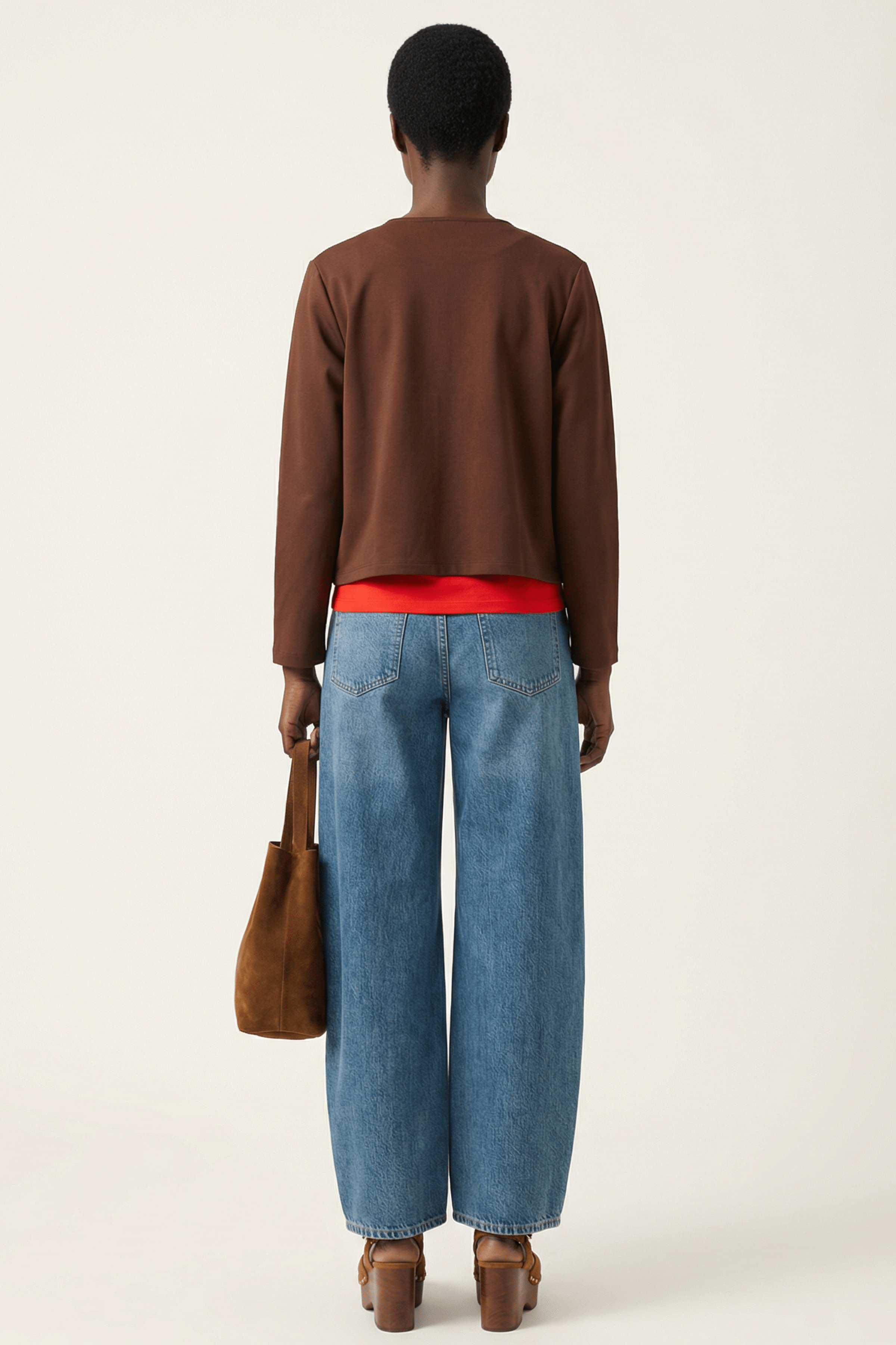 Chaqueta marron corta abotonada con bolsillos y detalles de strass Lolitas&L - lolitasyl.com