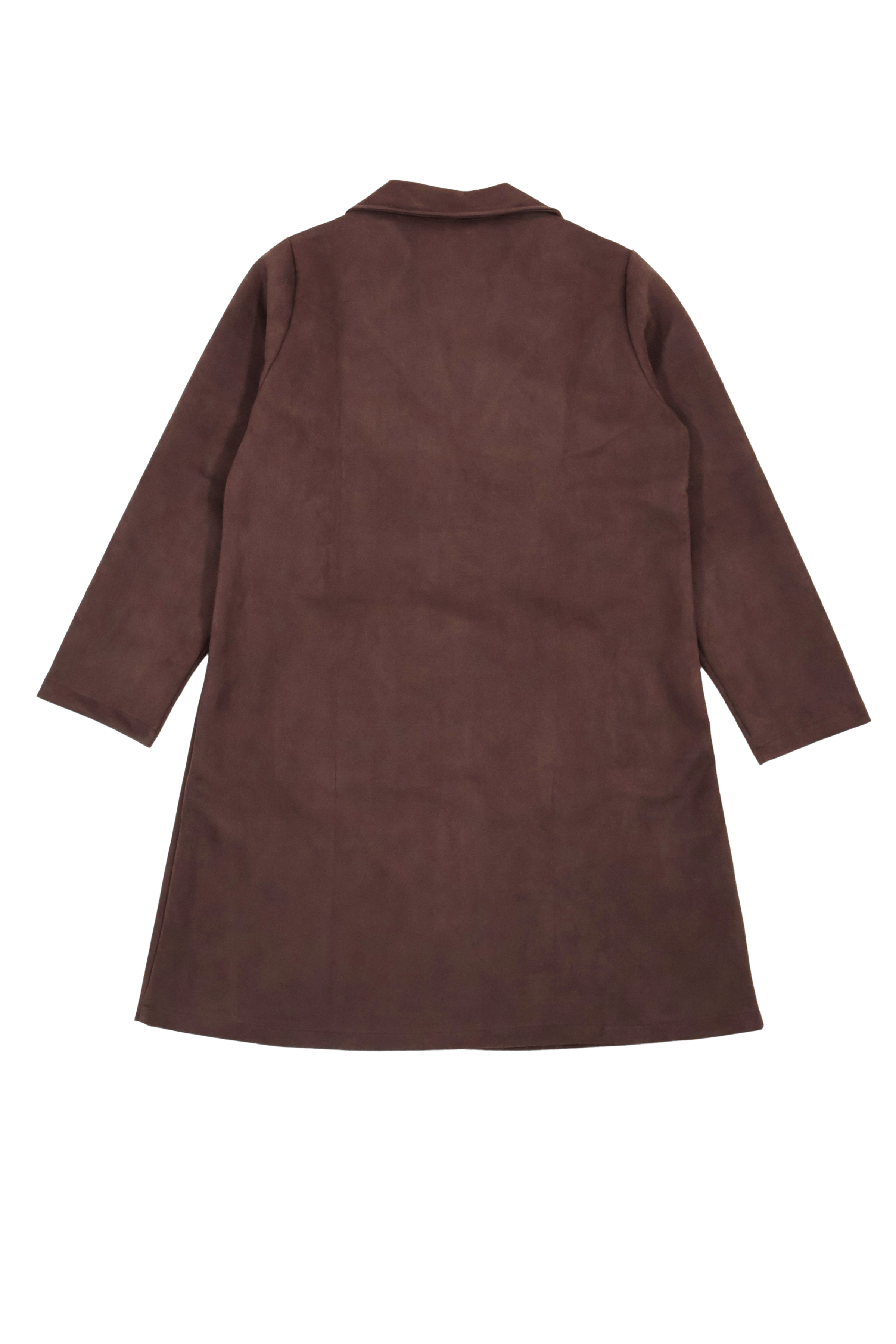 Chaqueta marron larga de antelina abotonada Lolitas&L - lolitasyl.com