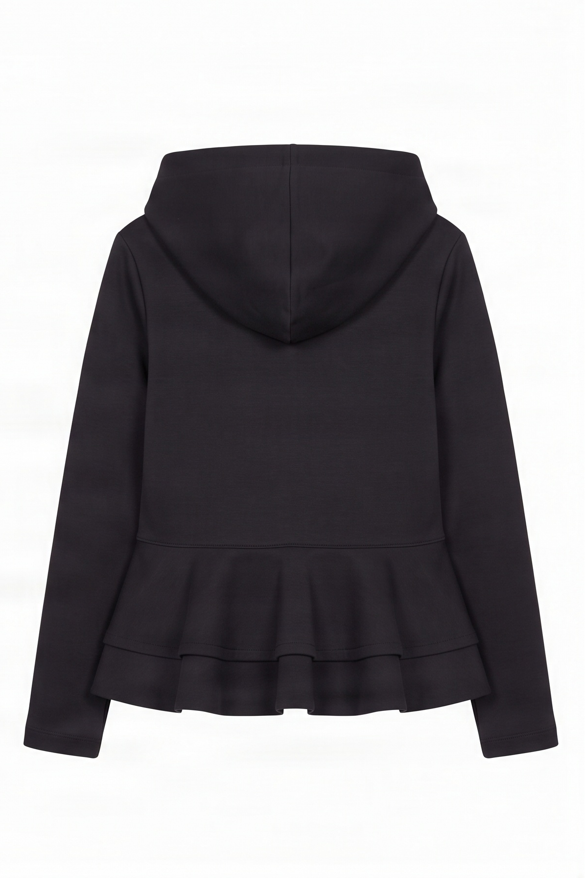 Chaqueta negra capucha con cremallera y manga larga Lolitas&L