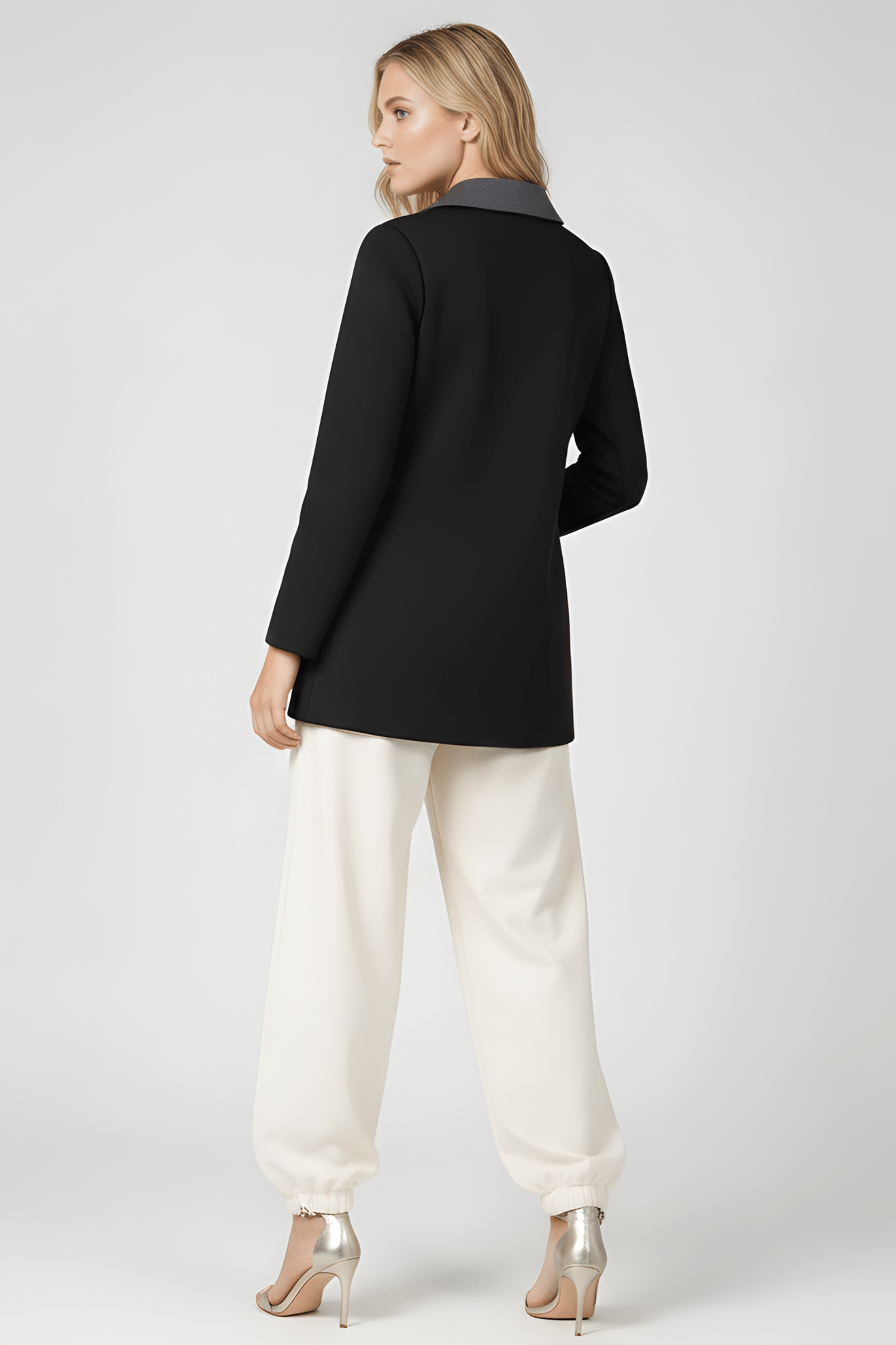 Chaqueta negra solapas duplo con strass Lolitas&L - lolitasyl.com