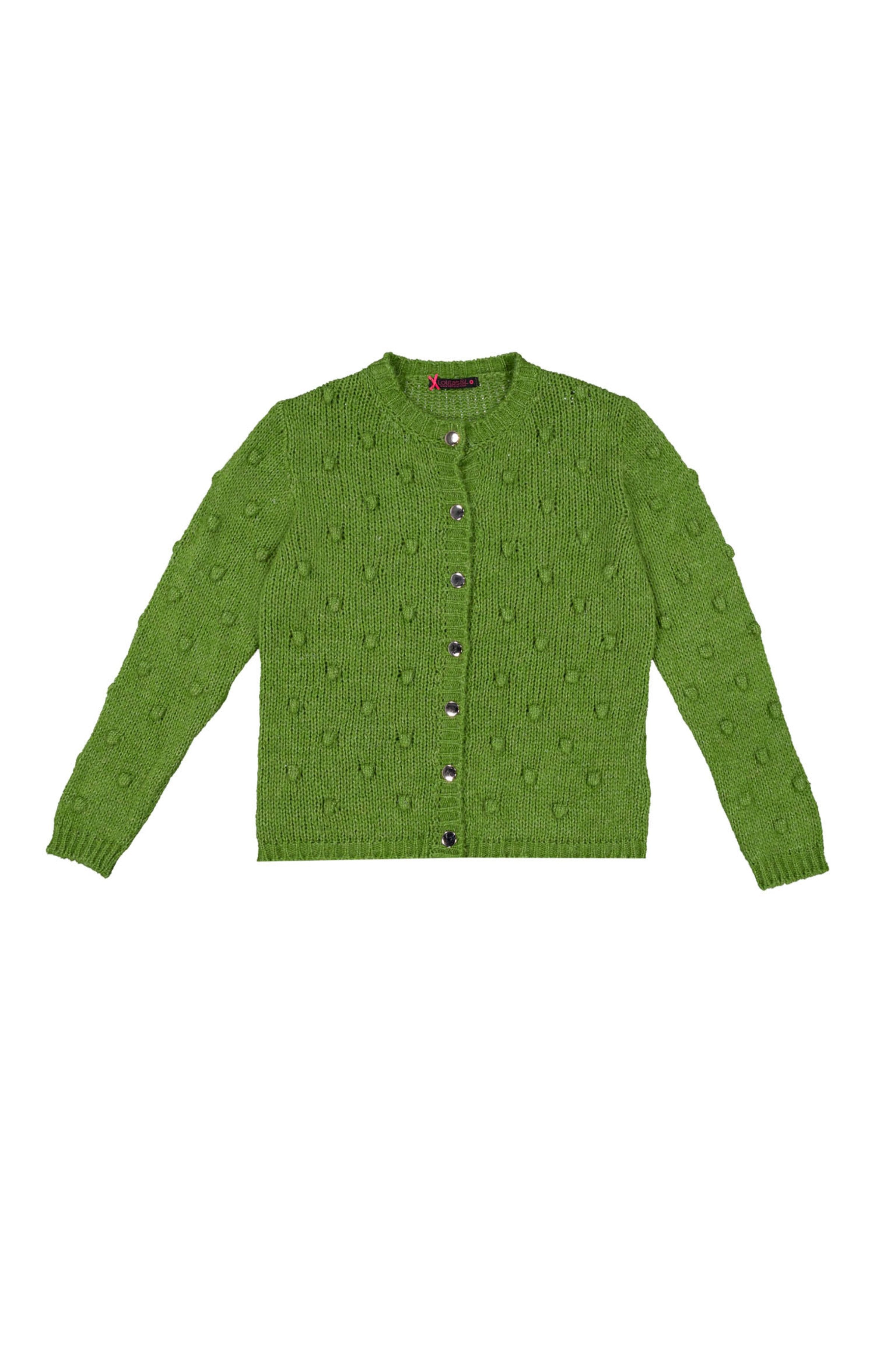 Chaqueta punto verde jacquard botones dorados Loltas&L - lolitasyl.com