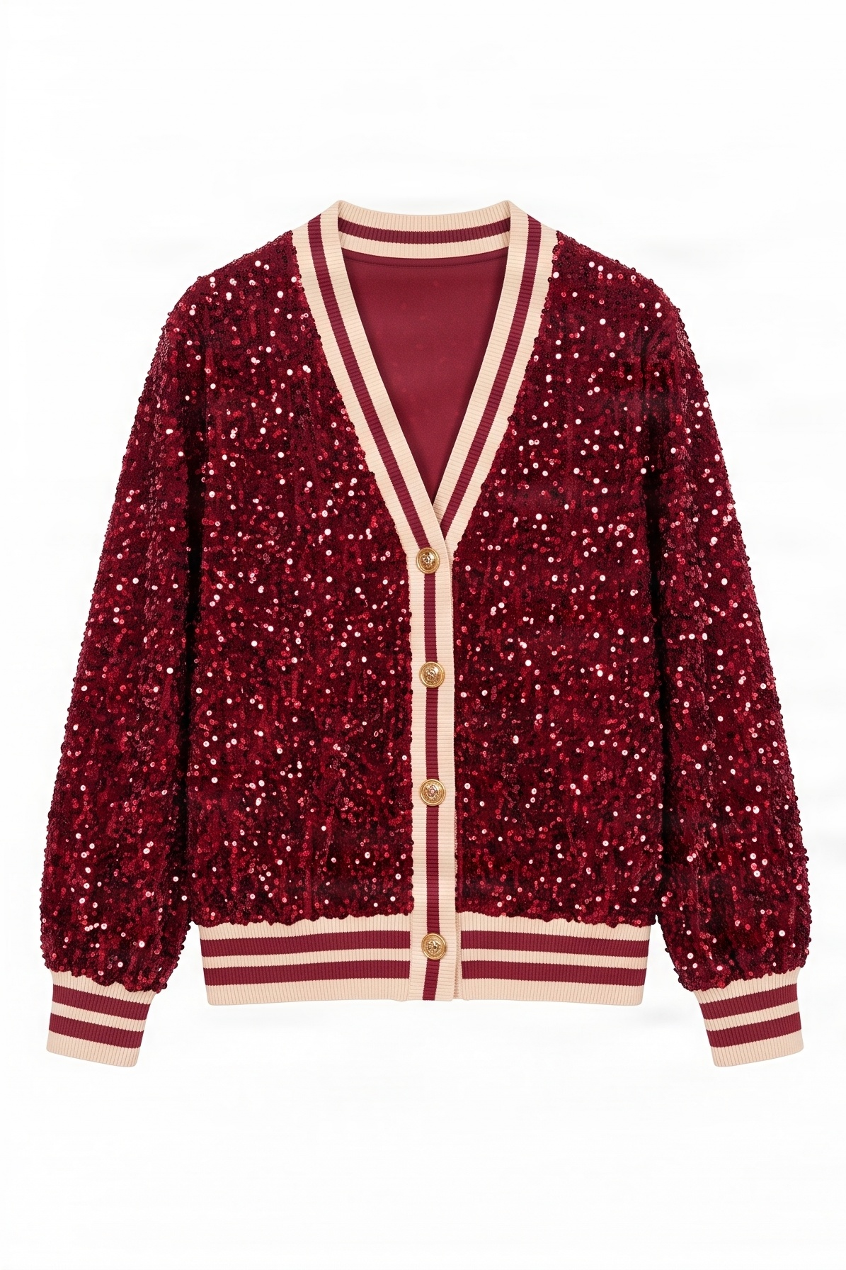 Chaqueta roja lentejuelas elasticos con botones Lolitas&L