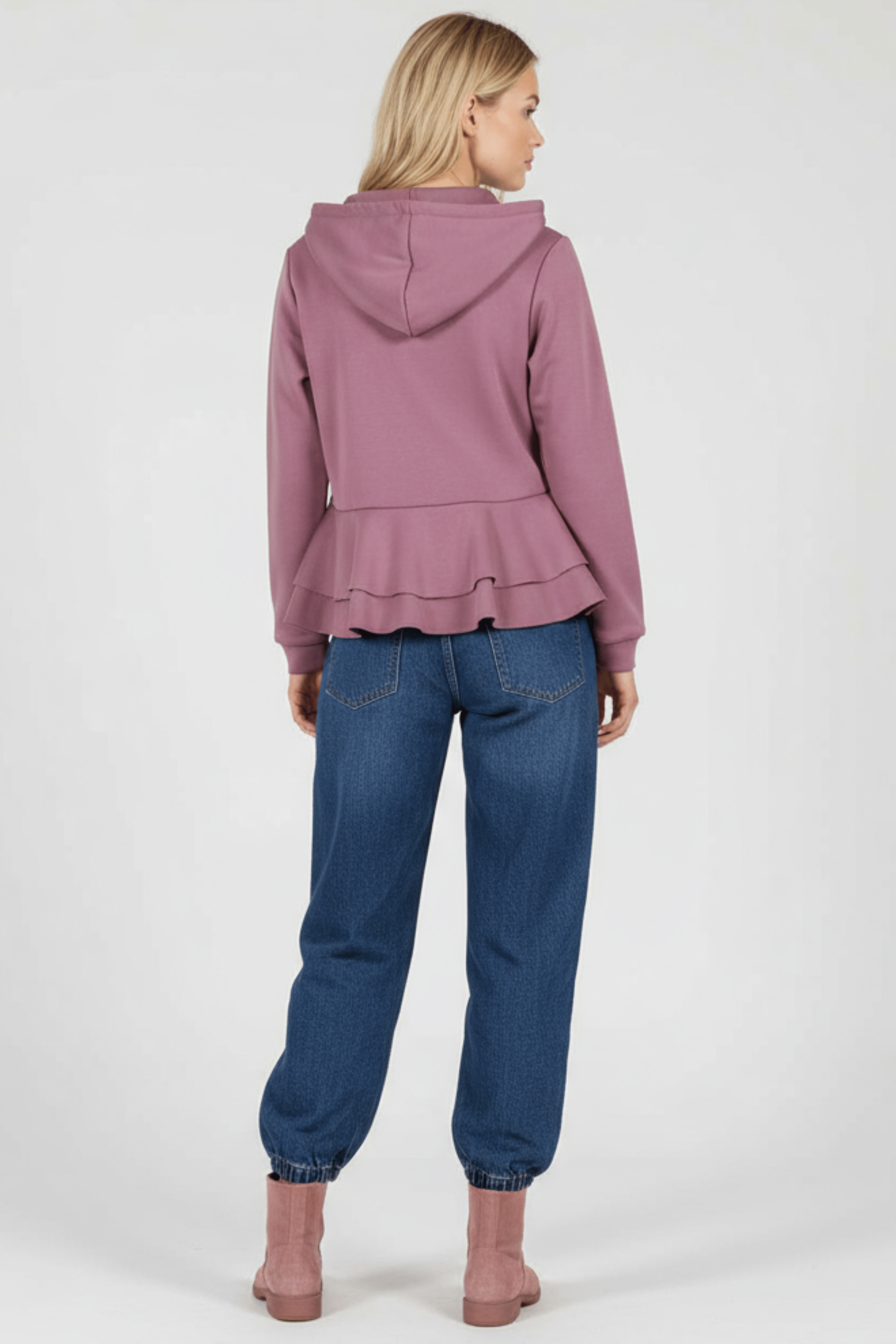 Chaqueta rosa capucha con cremallera y manga larga Lolitas&L - lolitasyl.com