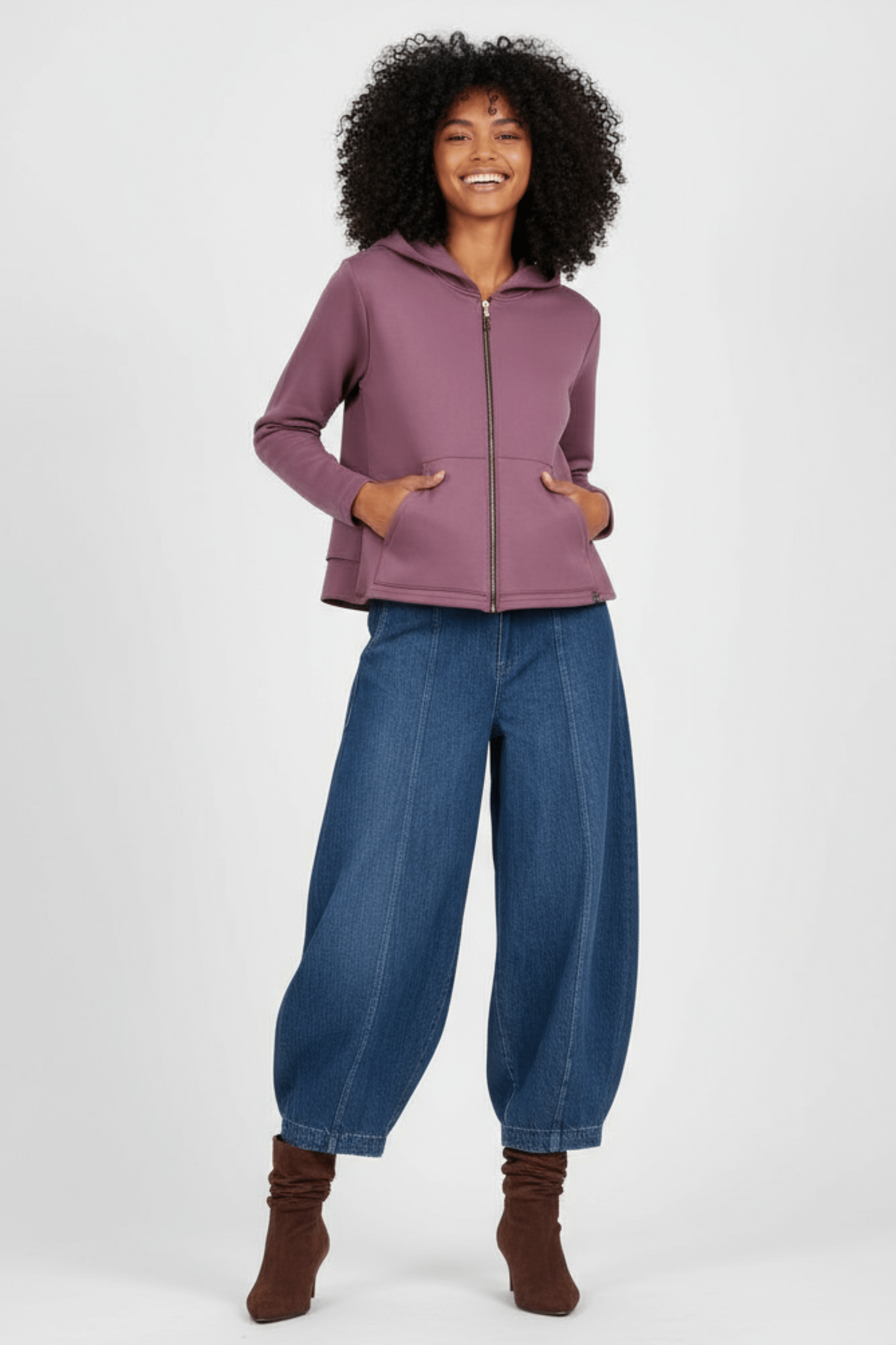 Chaqueta rosa capucha con cremallera y manga larga Lolitas&L - lolitasyl.com