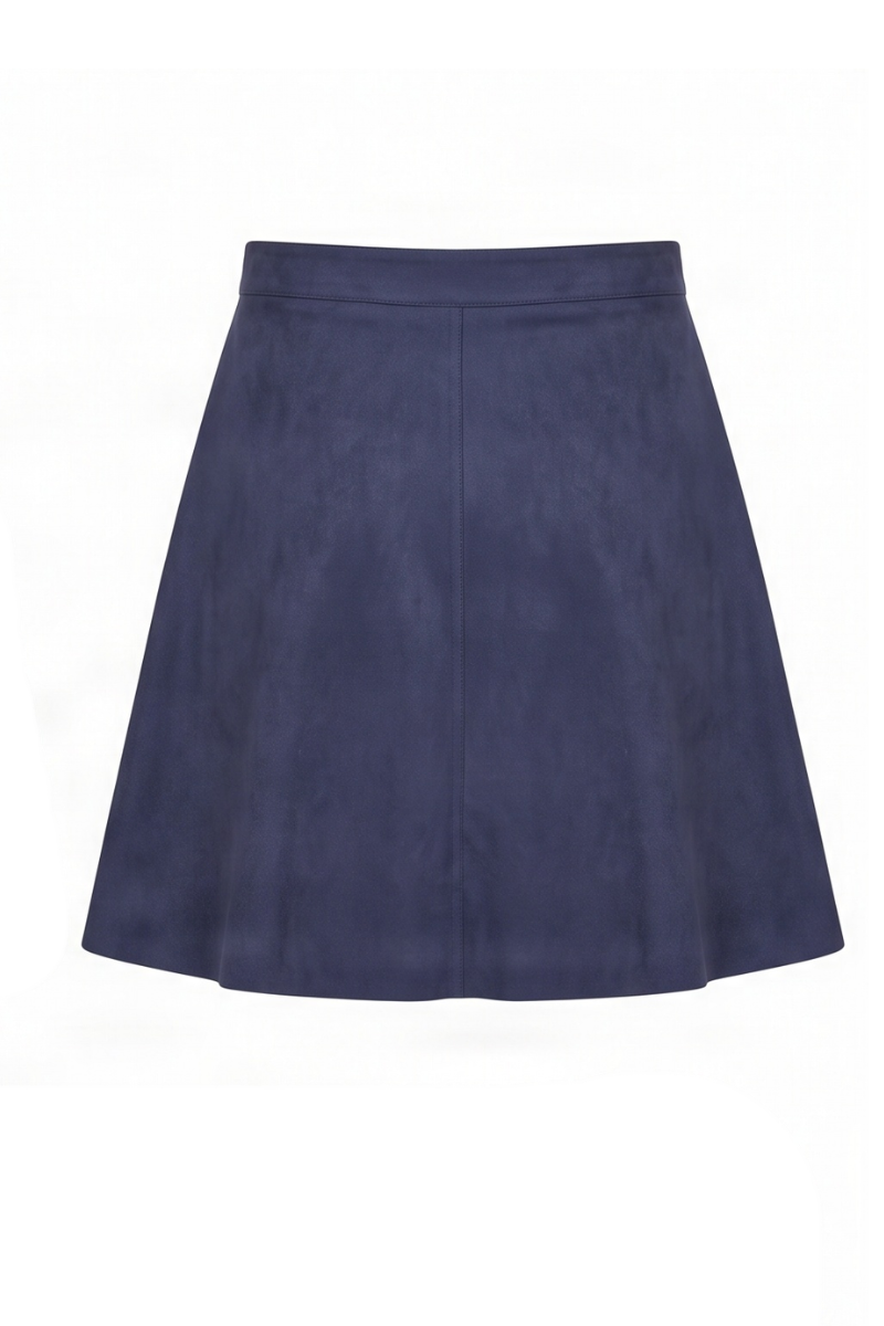 Falda azul oscuro antelina con automaticos Lolitas&L