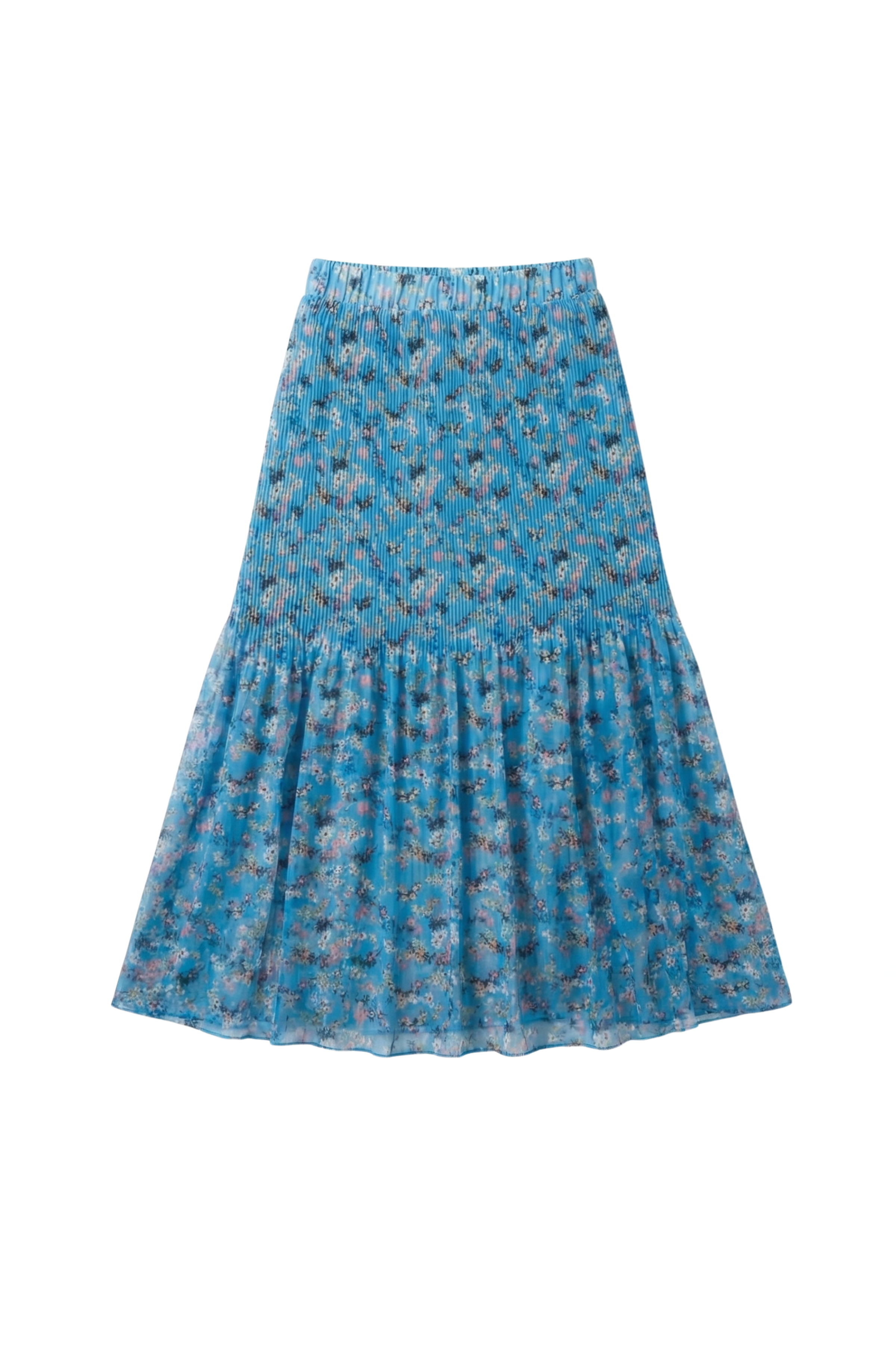 Falda azul rayas plisada de gasa en rayas Lolitas&L