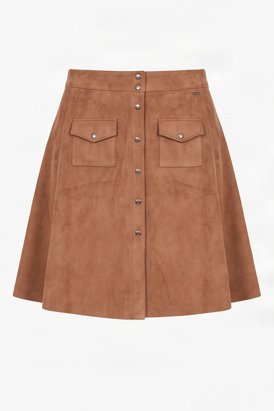 Falda camel antelina con automaticos Lolitas&L