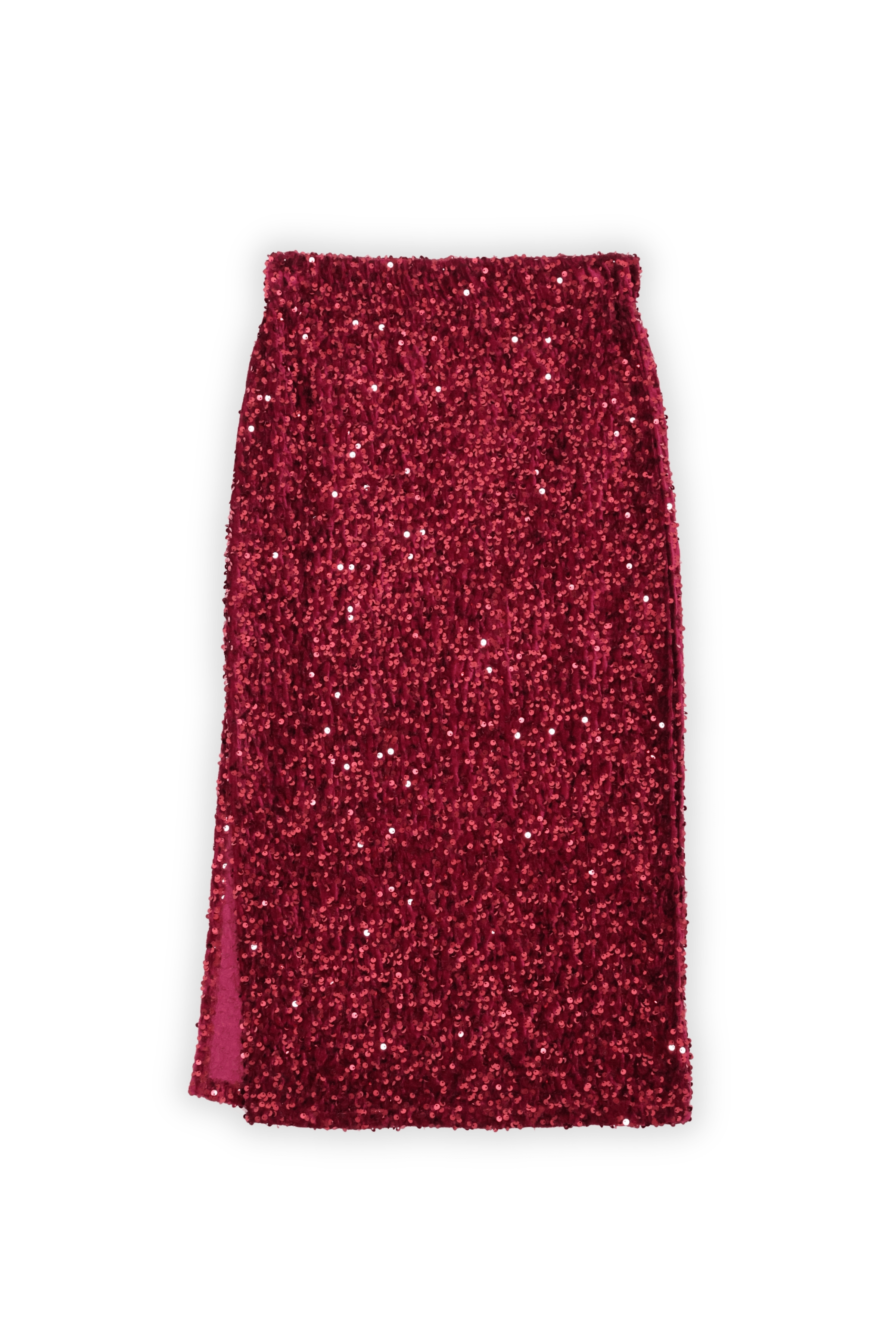 Falda granate de lentejuelas larga Lolitas&L - lolitasyl.com