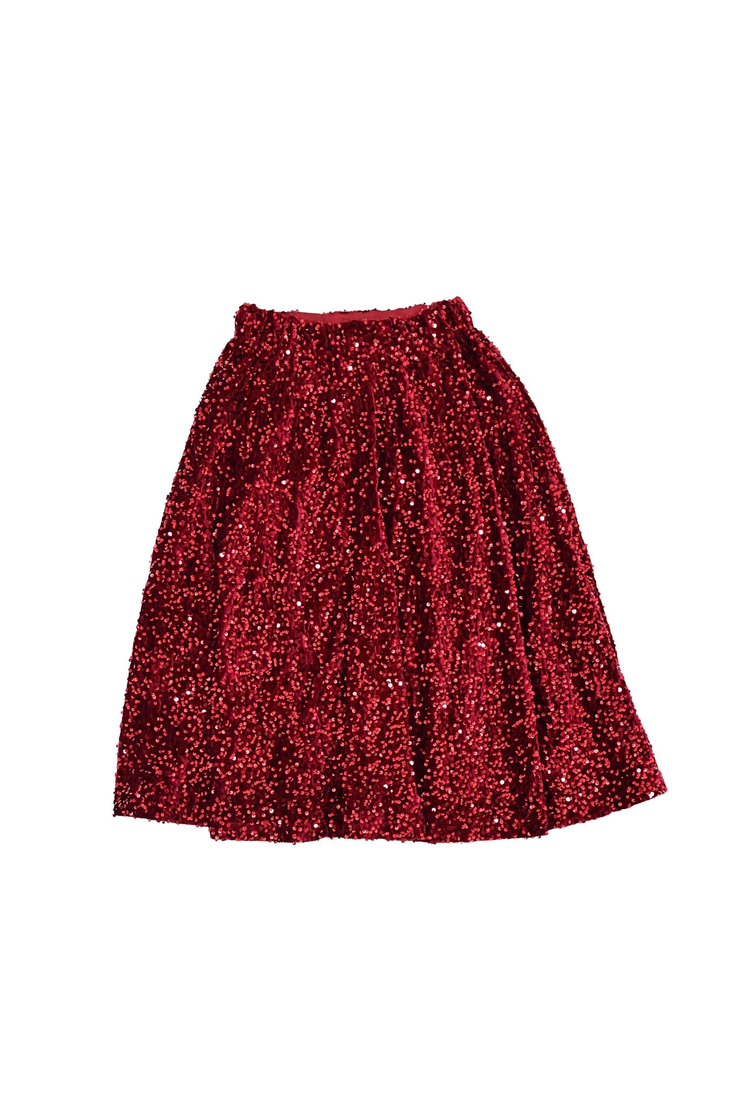 Falda granate de lentejuelas midi Lolitas&L - lolitasyl.com