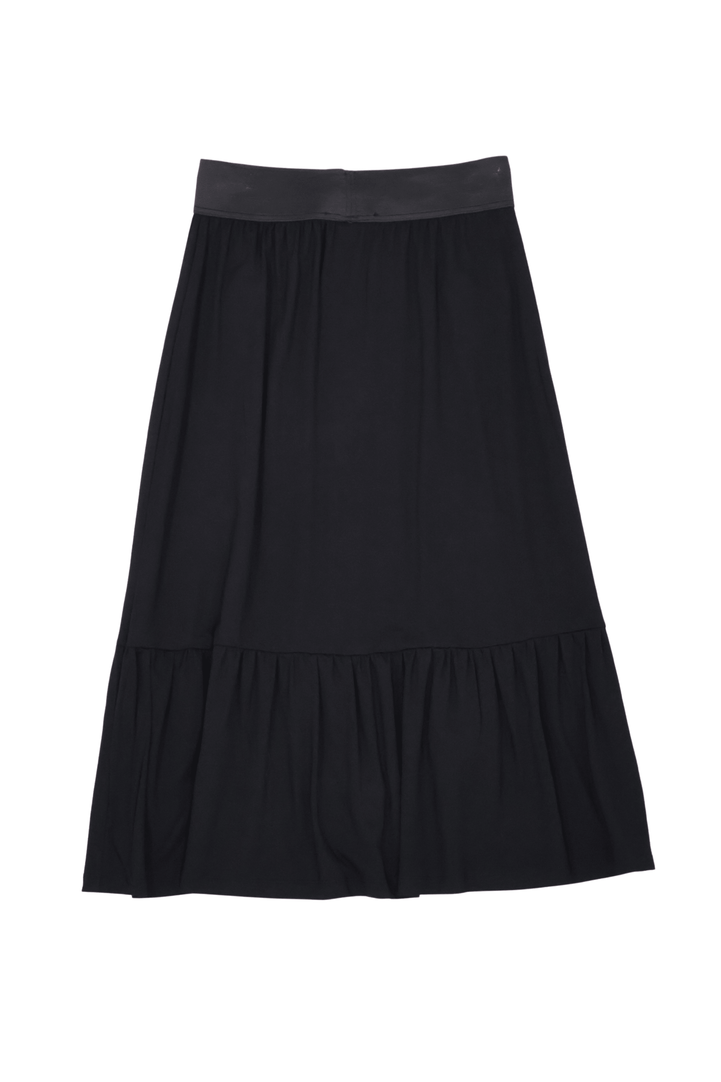 Falda negra larga bordado palmeras con goma Lolitas&L - lolitasyl.com