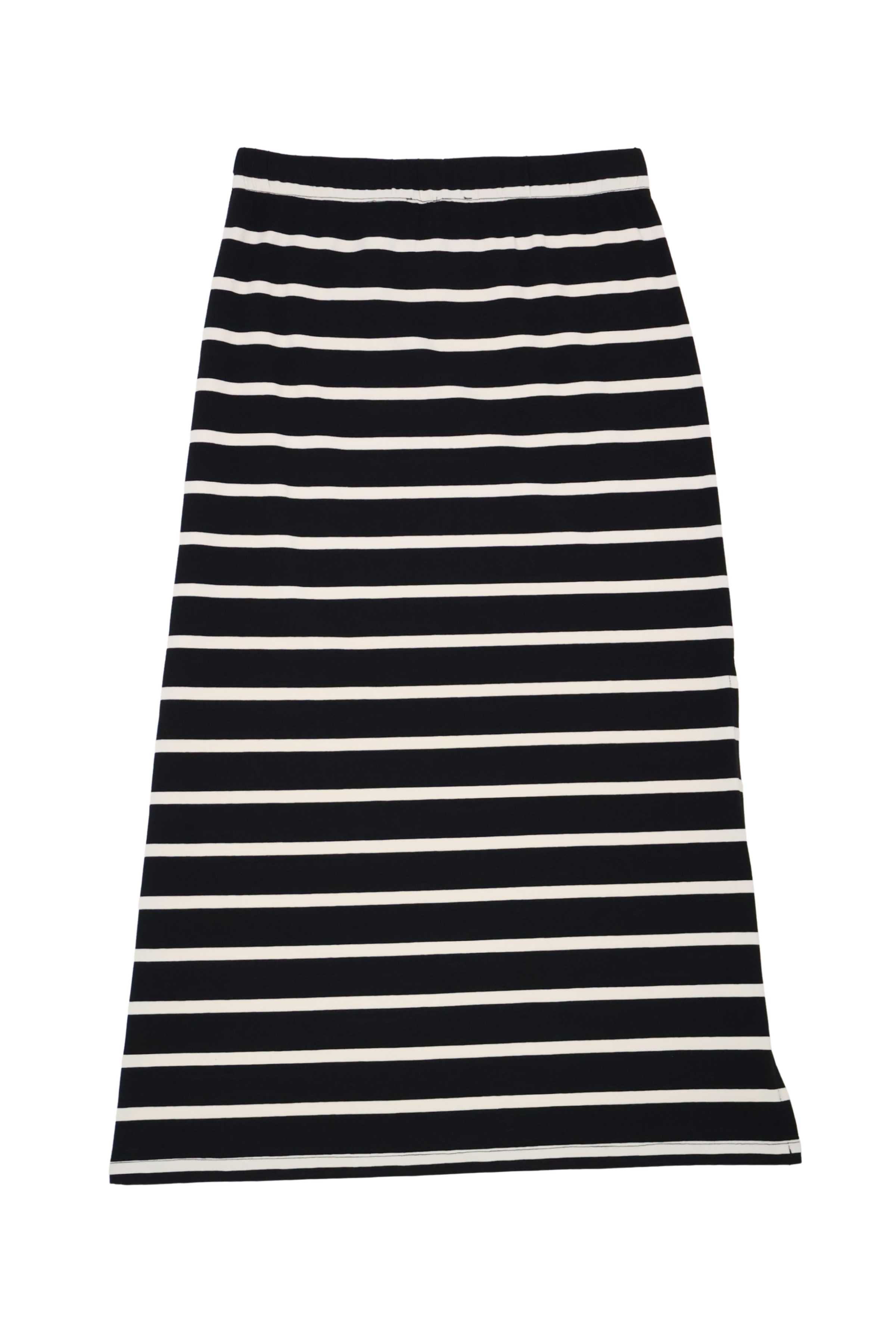 Falda negra rayas con goma y abertura lateral Lolitas&L