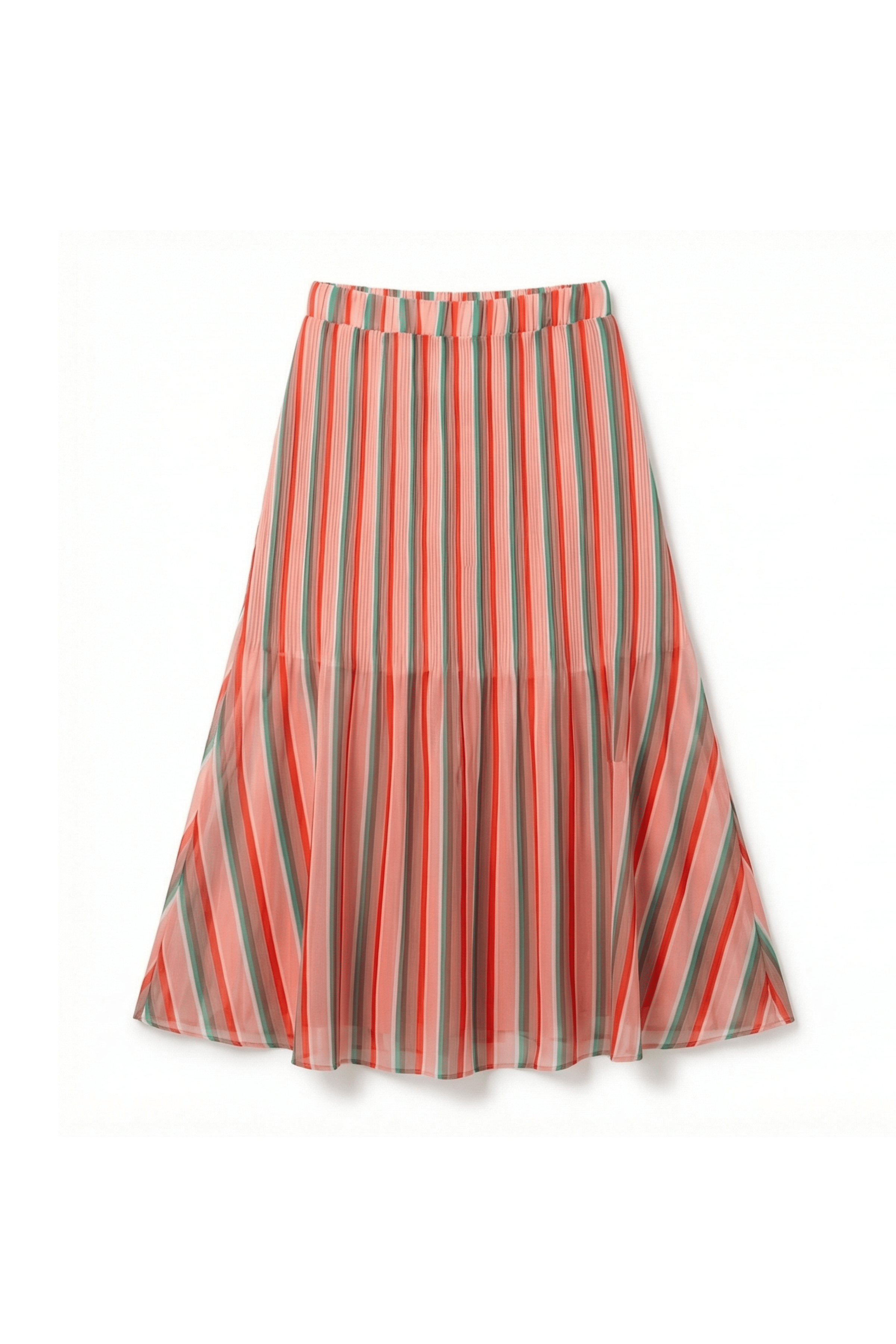 Falda rosa rayas plisada de gasa en rayas Lolitas&L - lolitasyl.com